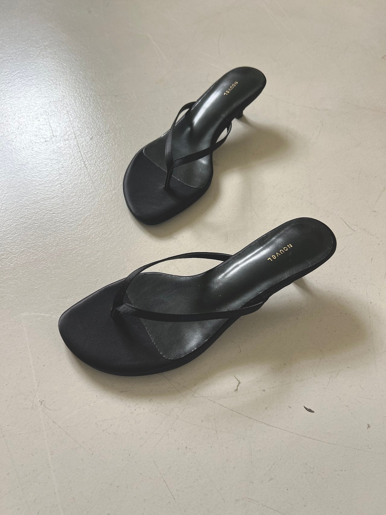 Satin 5 cm slippers