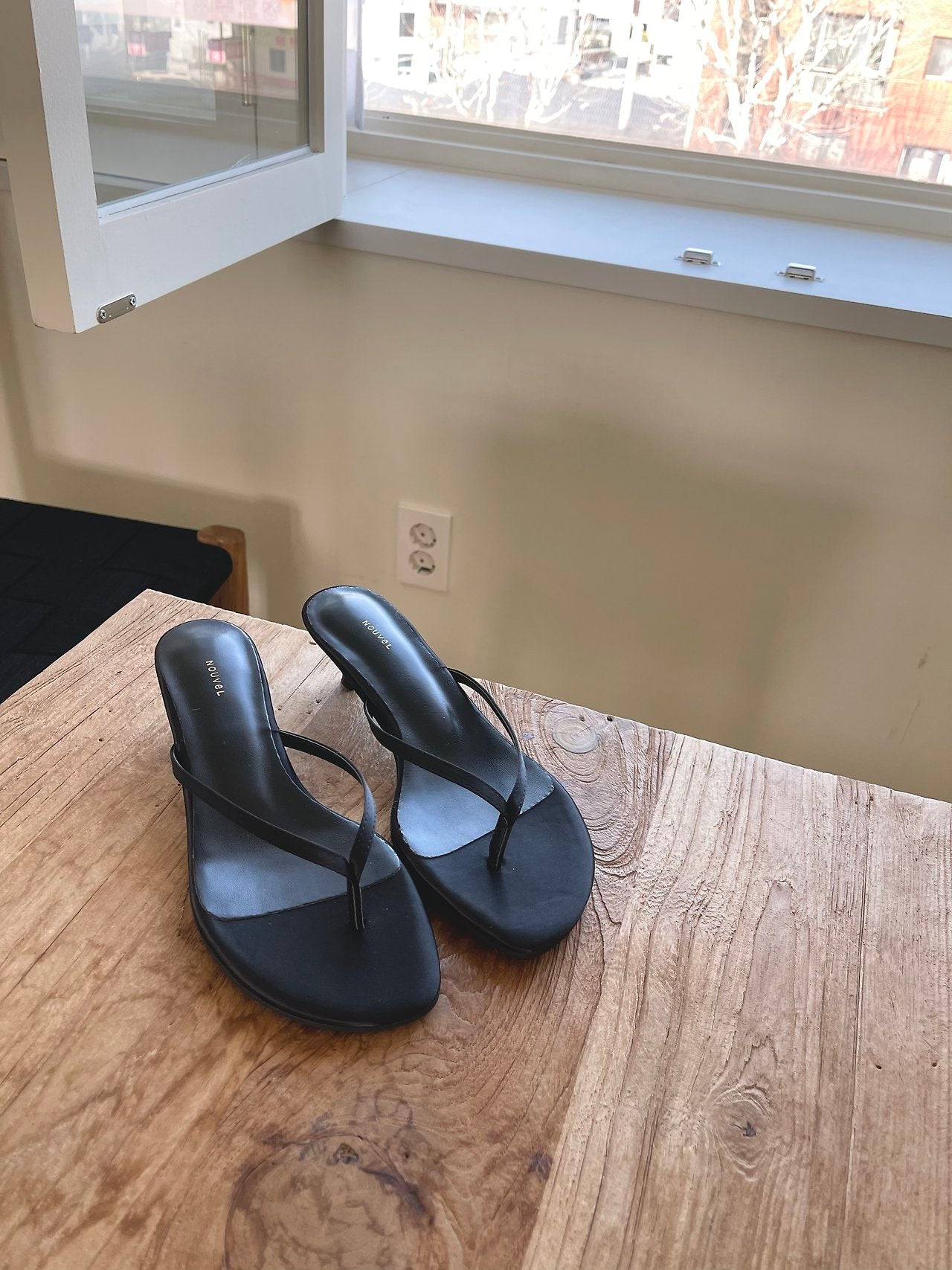 Satin 5 cm slippers