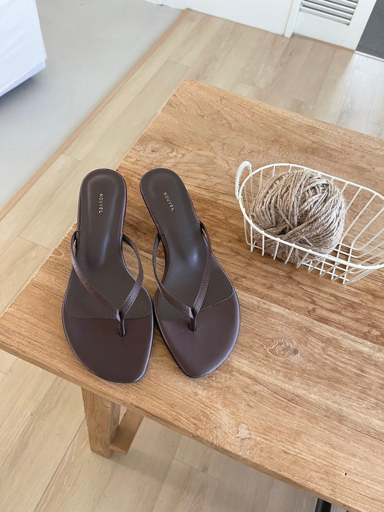 Satin 5 cm slippers