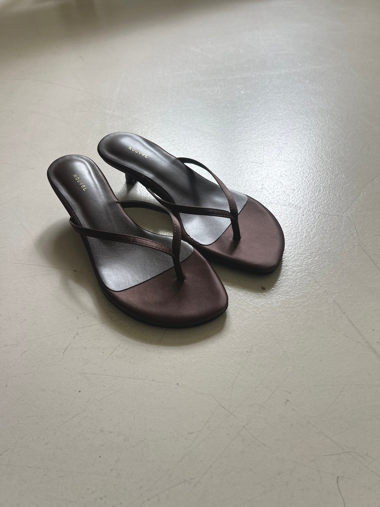 Satin 5 cm slippers