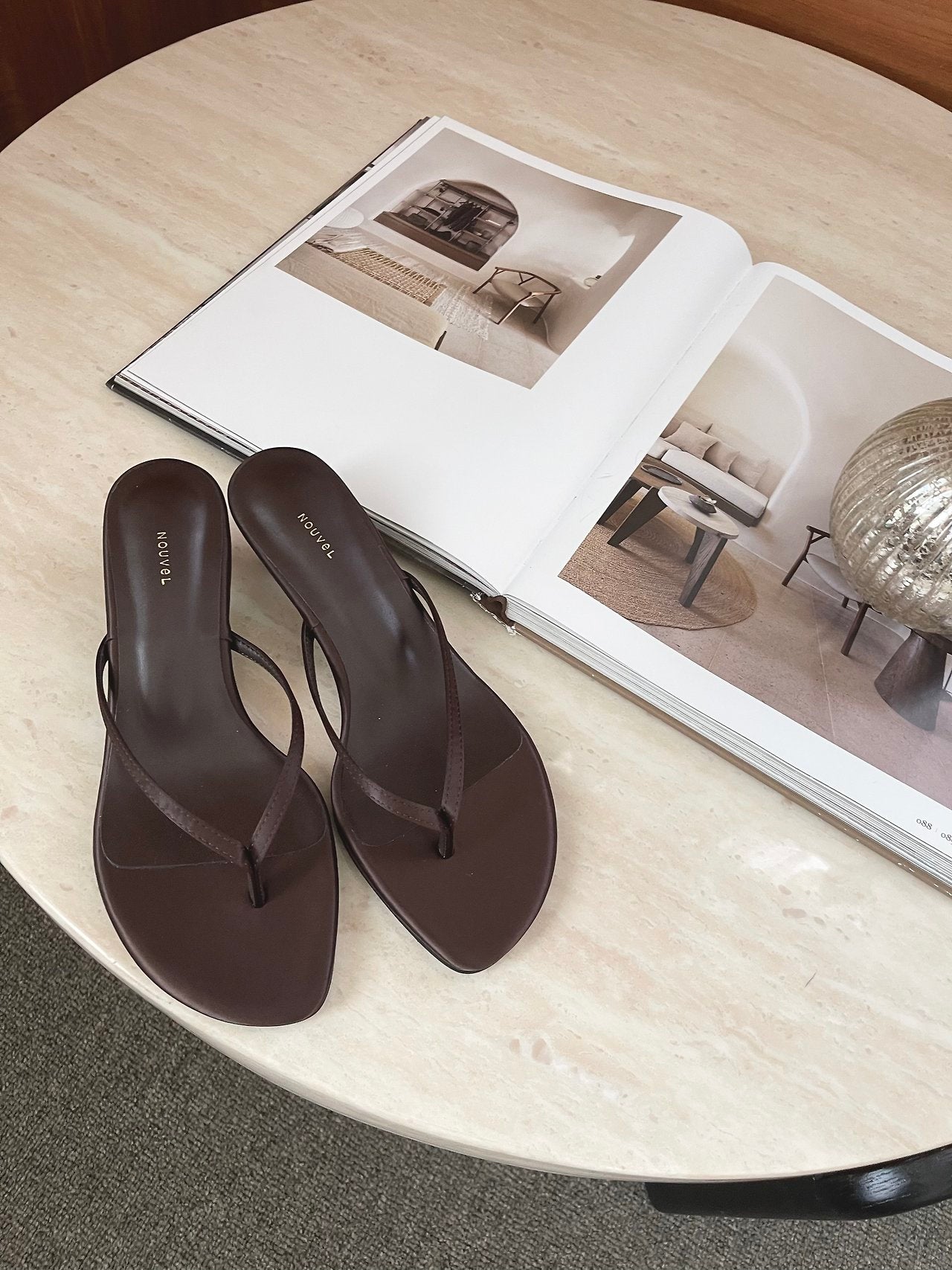 Satin 5 cm slippers