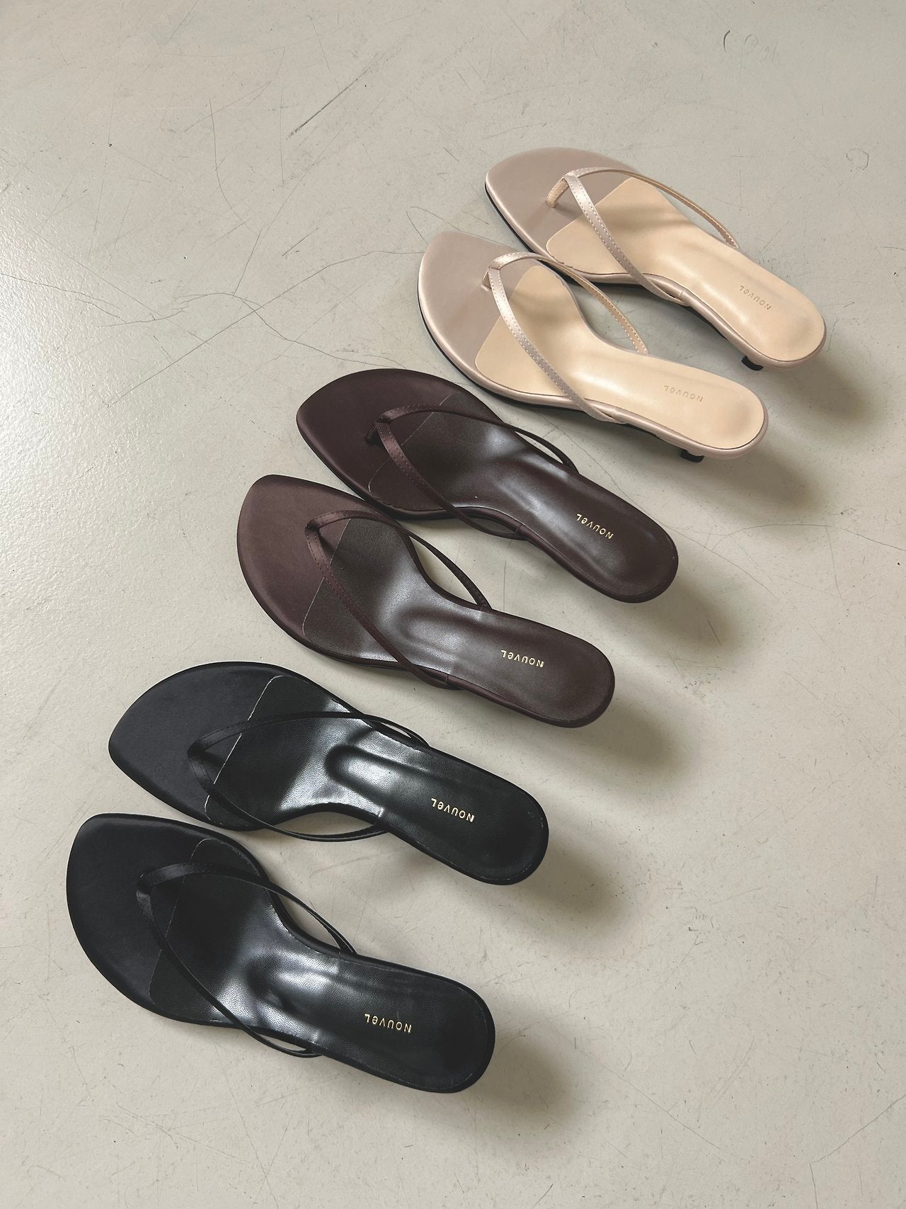 Satin 5 cm slippers