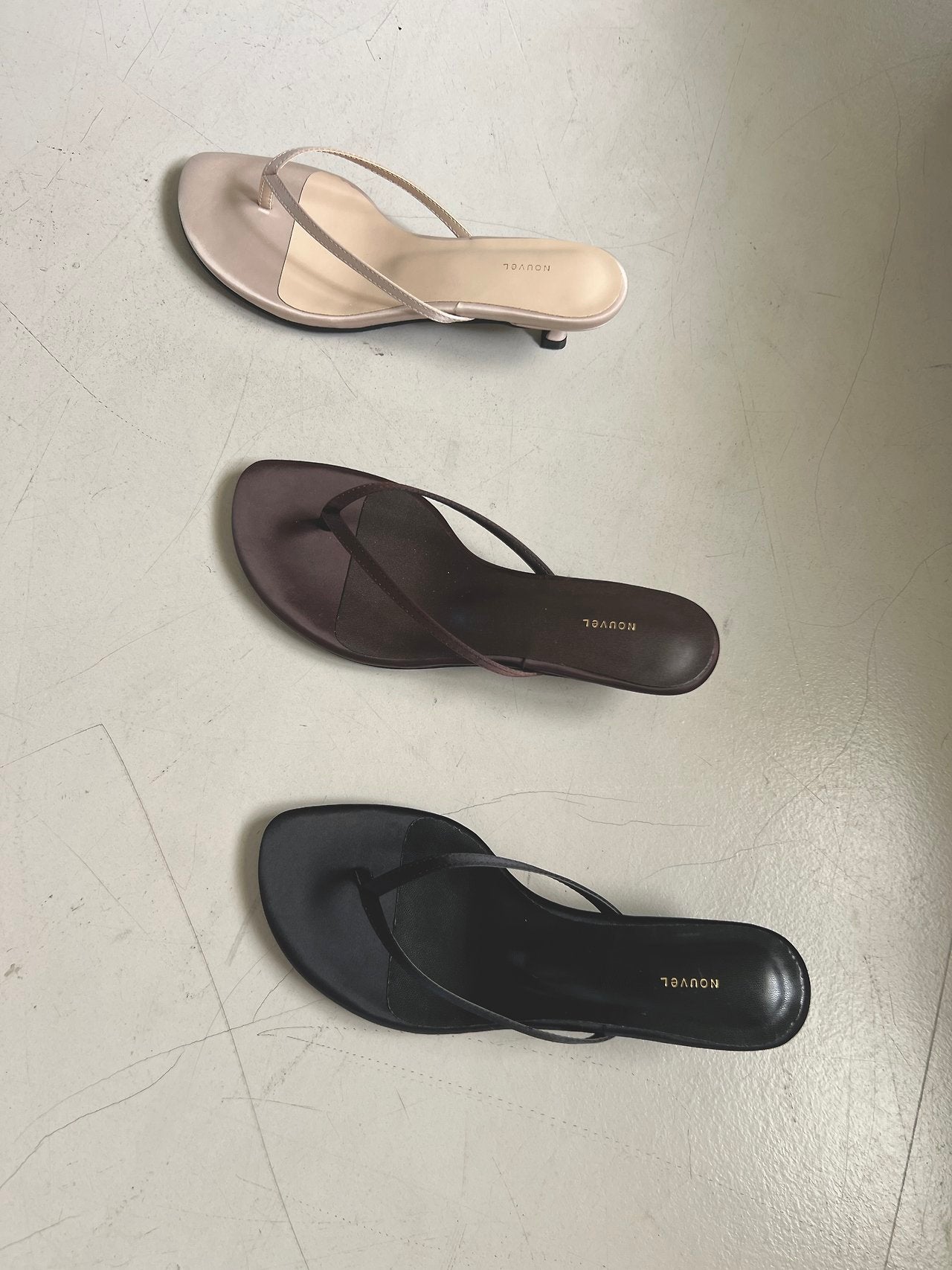 Satin 5 cm slippers