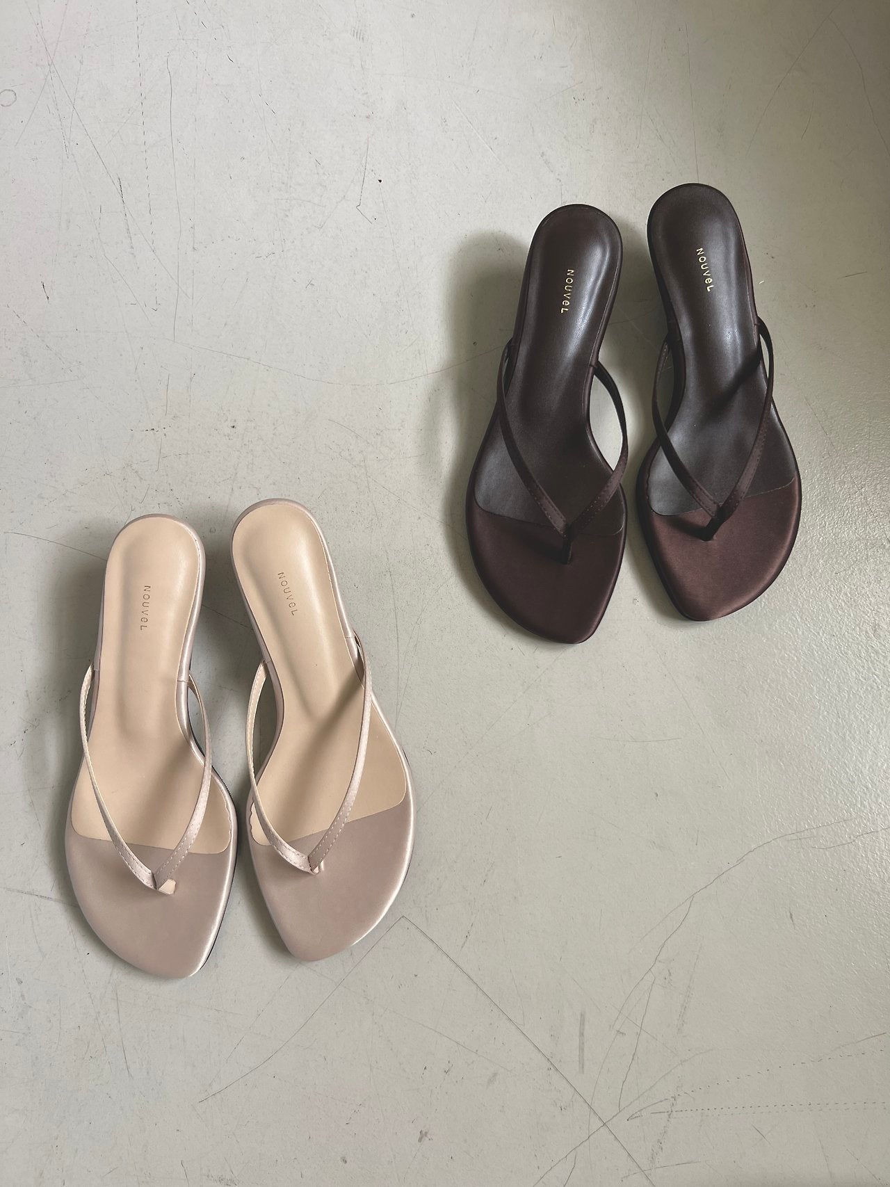 Satin 5 cm slippers