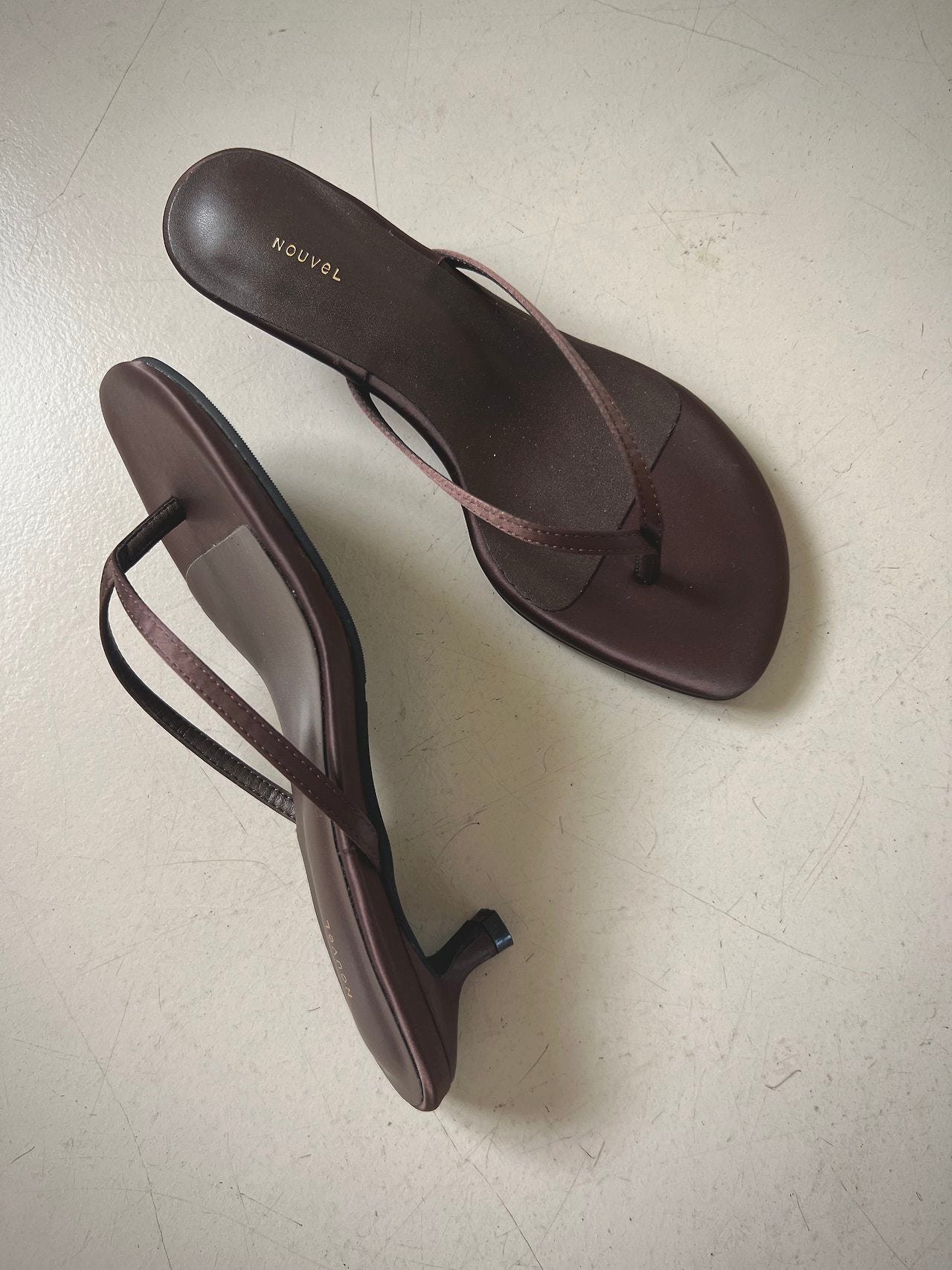 Satin 5 cm slippers
