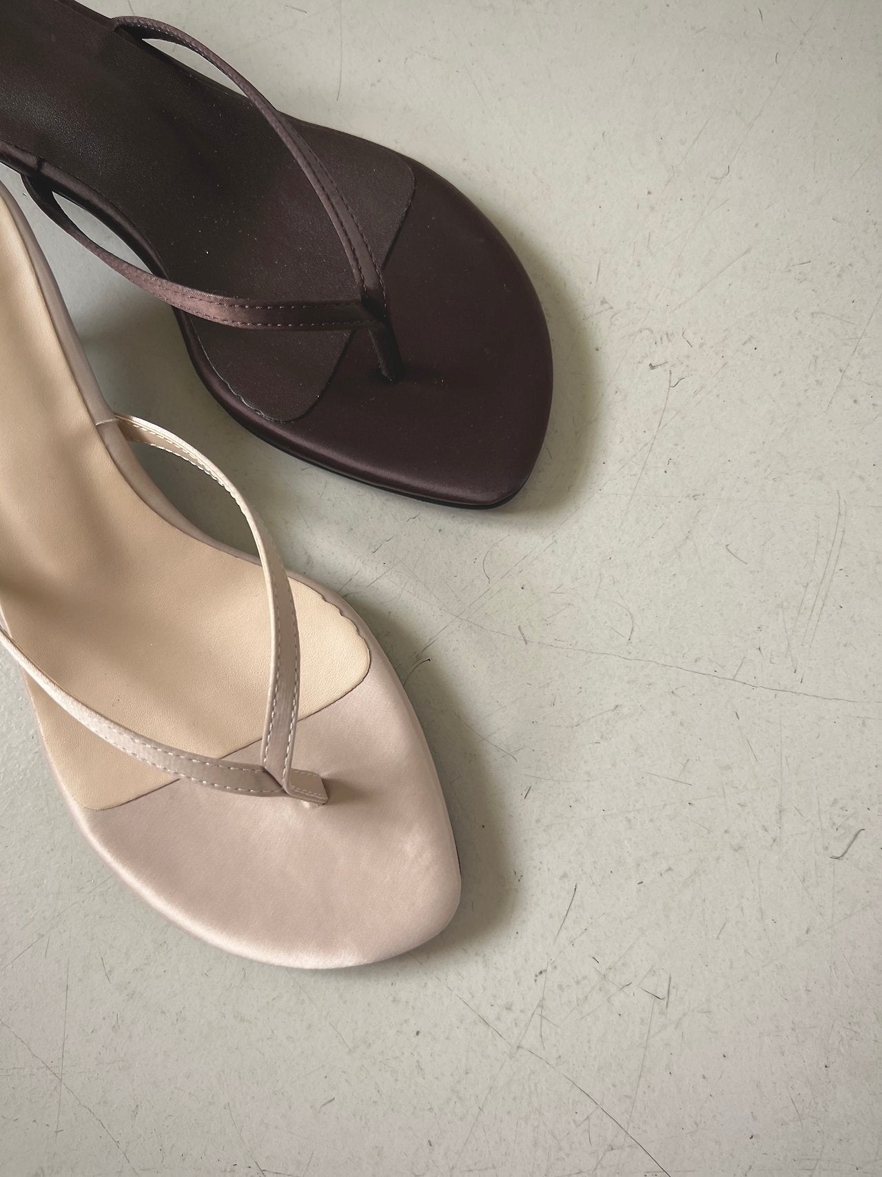 Satin 5 cm slippers