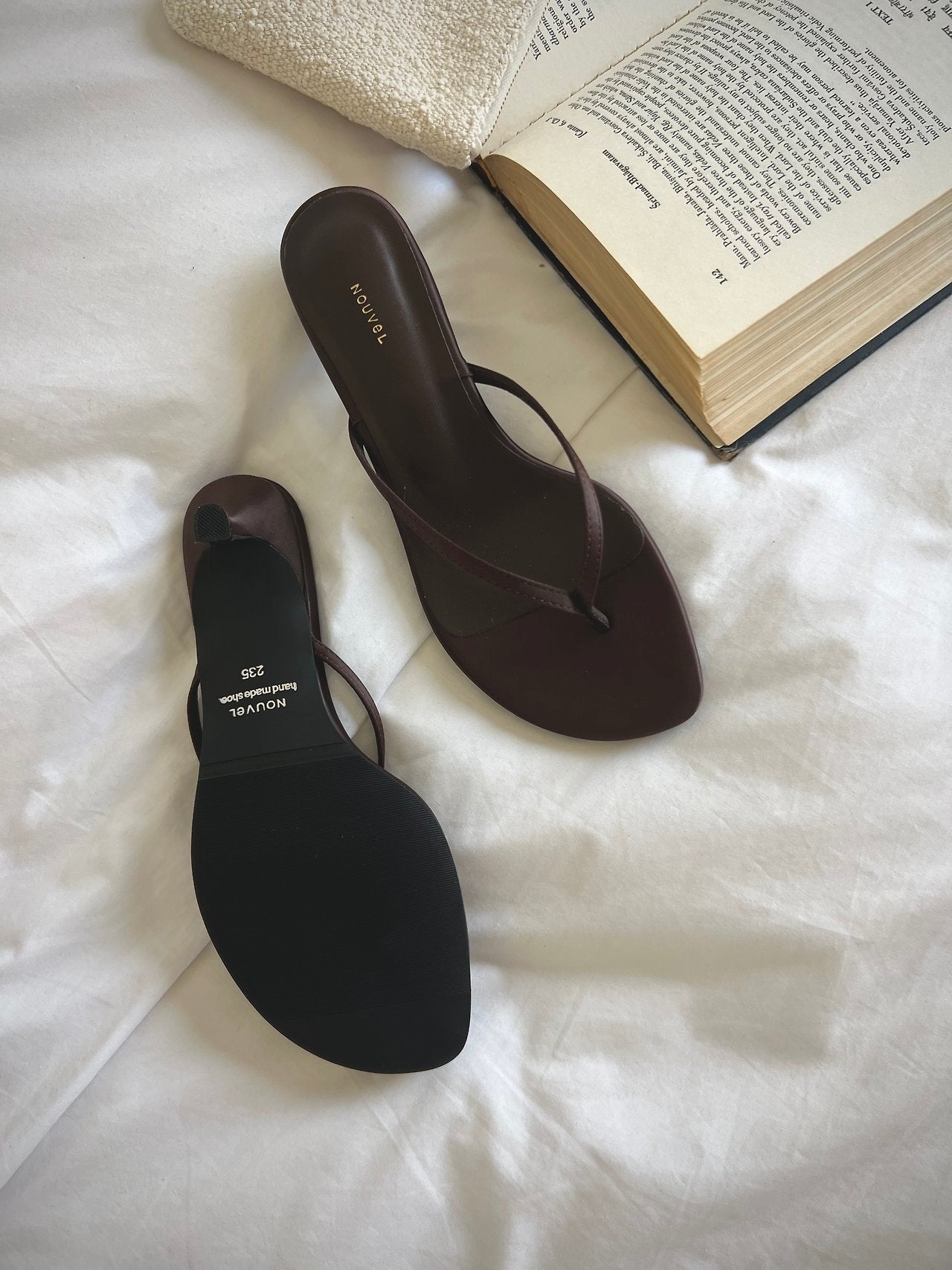 Satin 5 cm slippers
