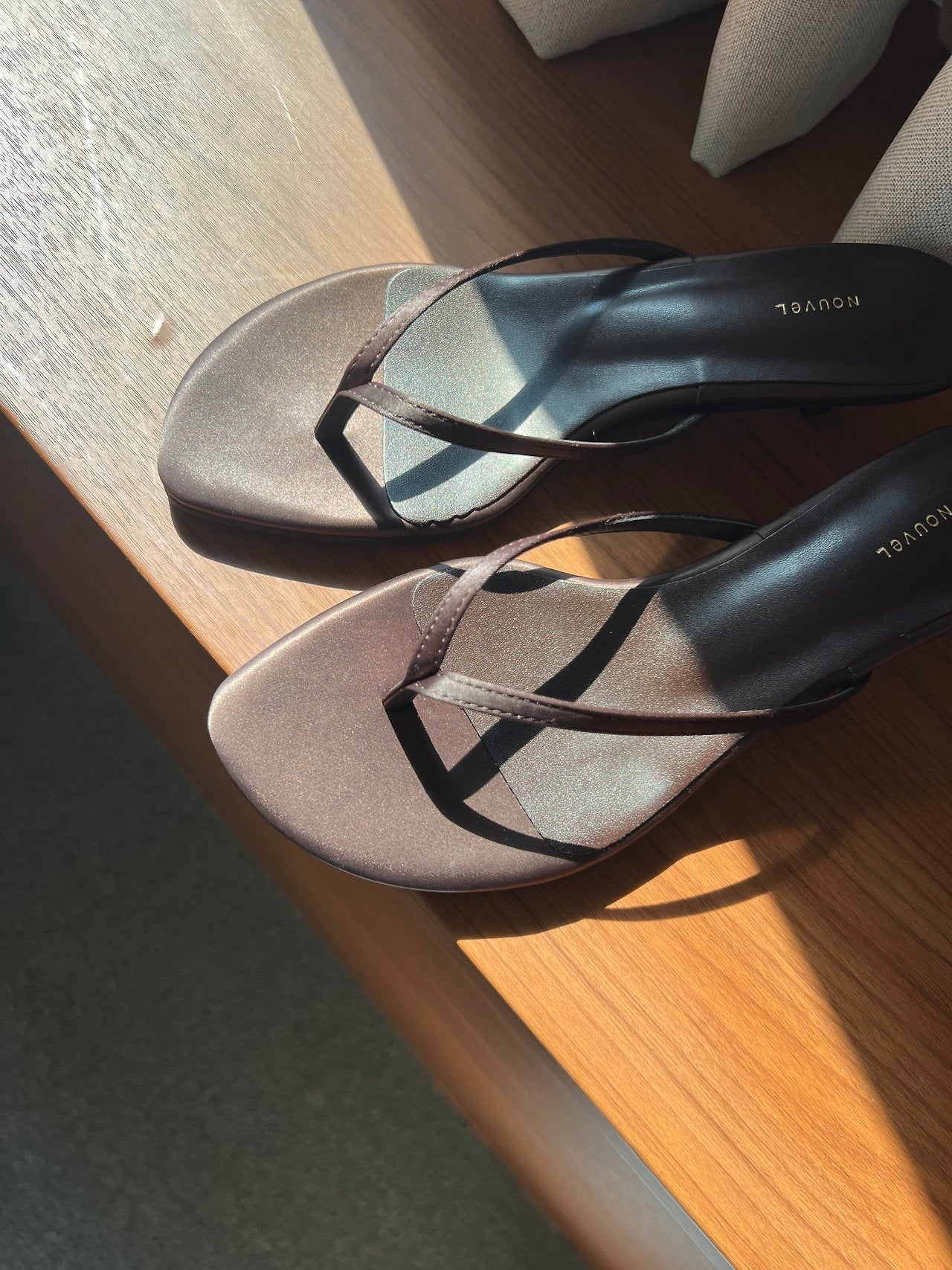 Satin 5 cm slippers