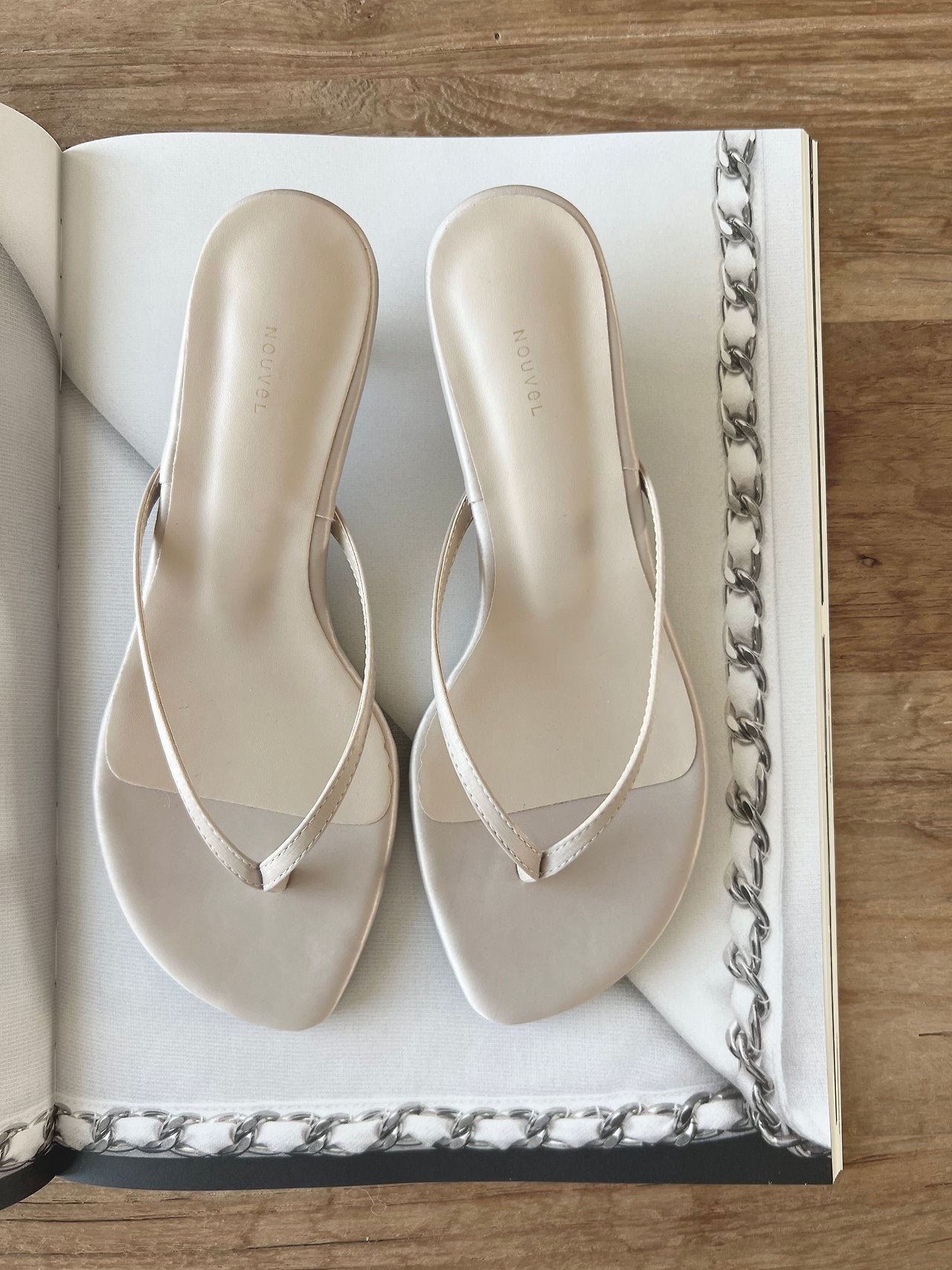 Satin 5 cm slippers