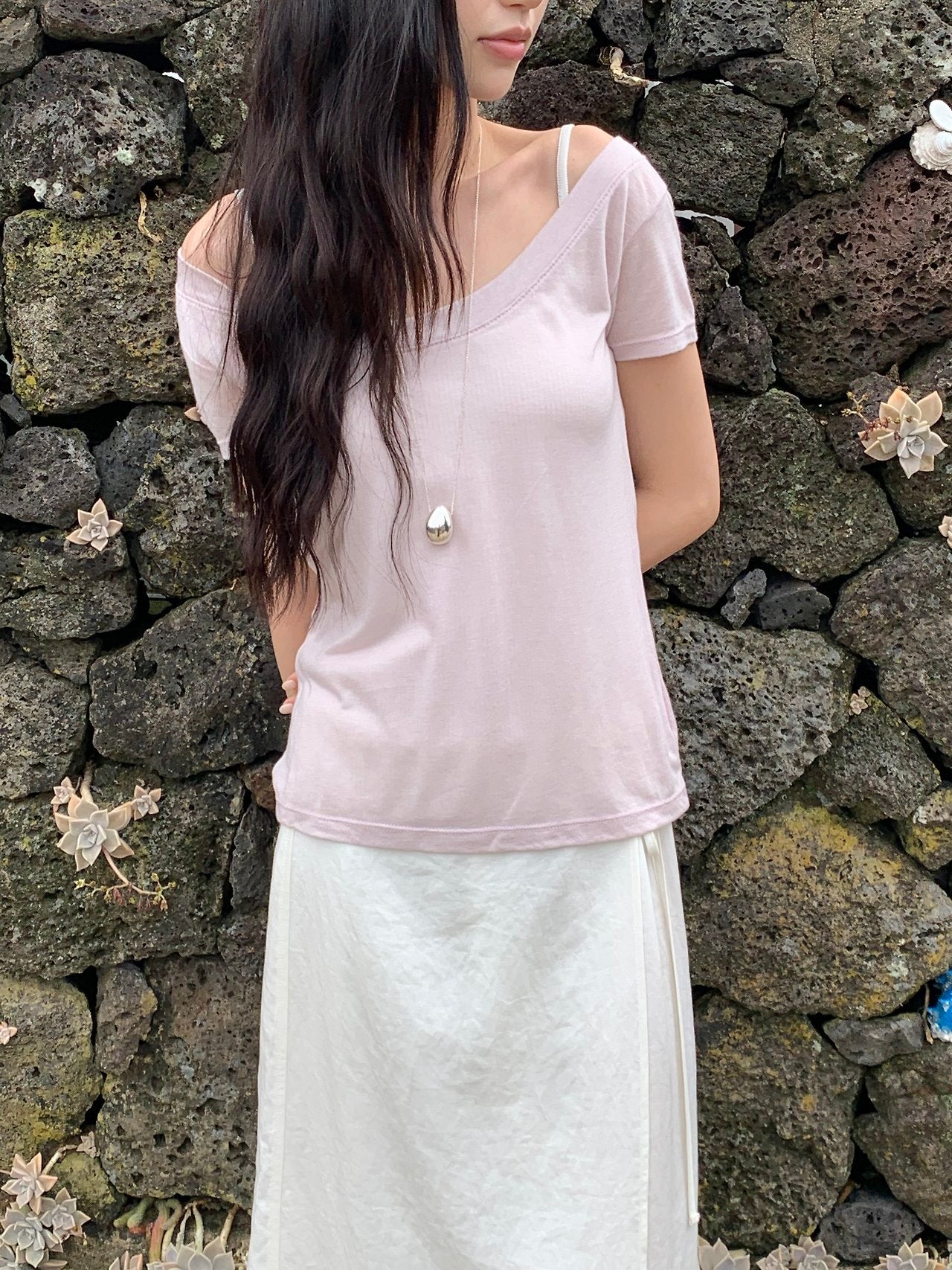 Lena Off-shoulder T-4col
