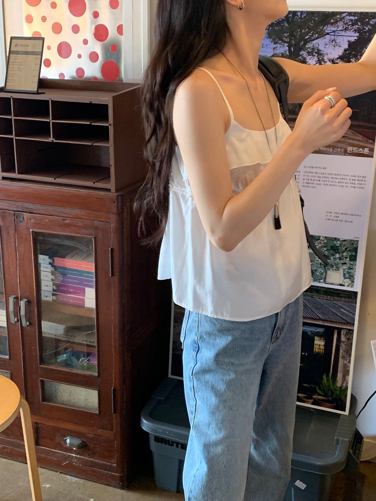 Pauline Frill Sleeveless Blouse-2col