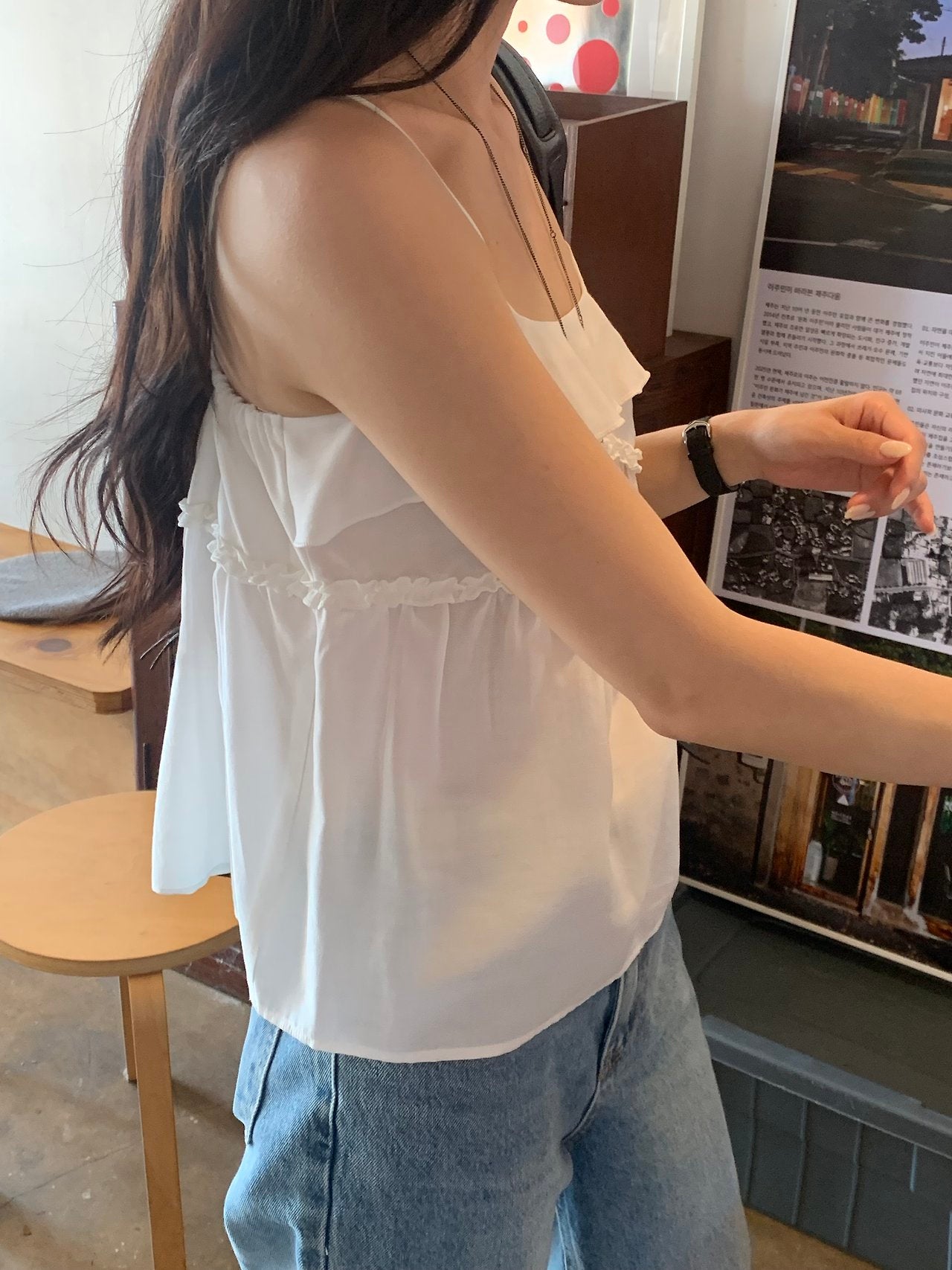 Pauline Frill Sleeveless Blouse-2col