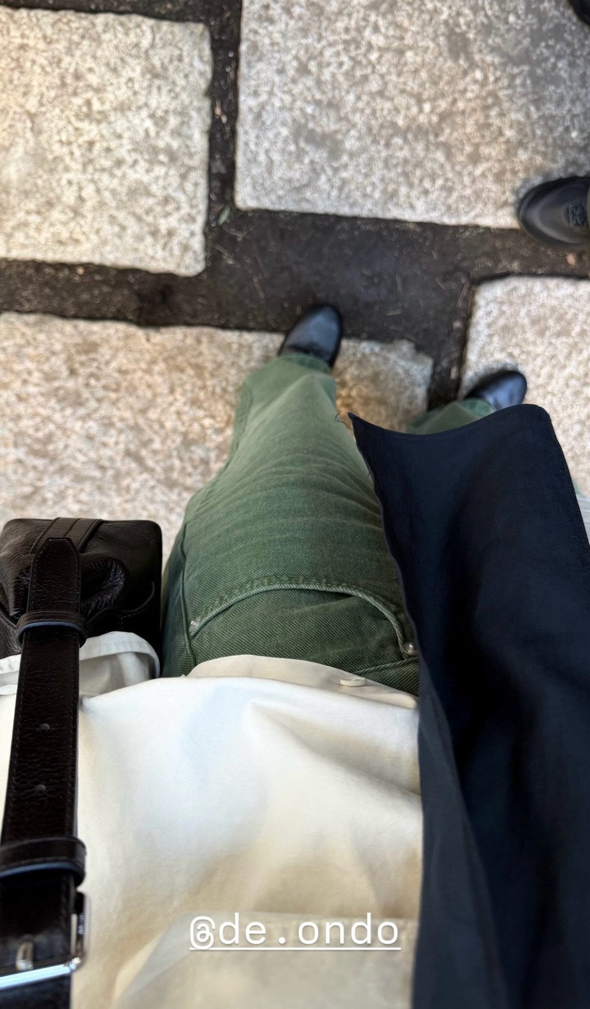 deondo khaki dying denim