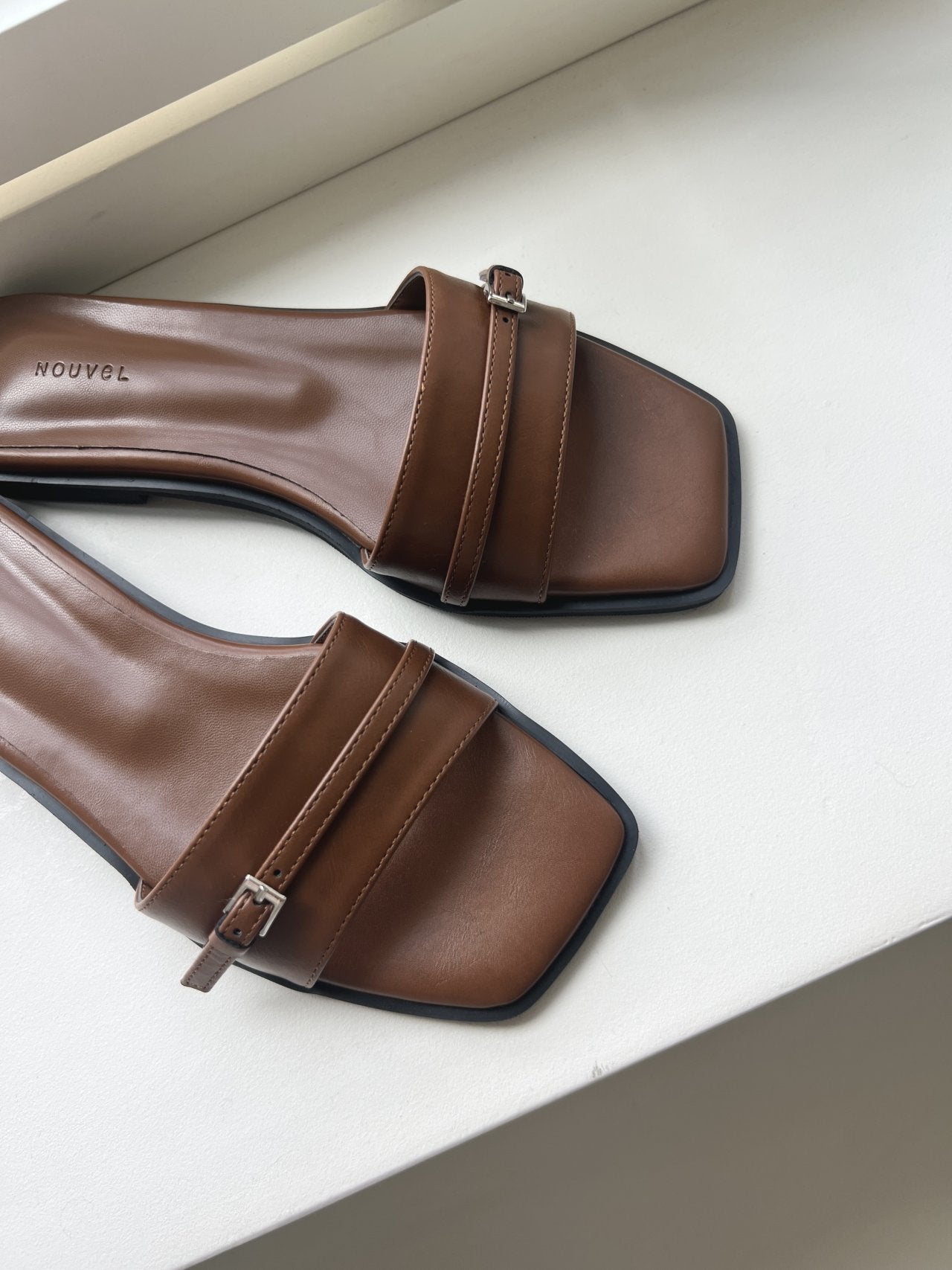 Strap Flat Mule-3col