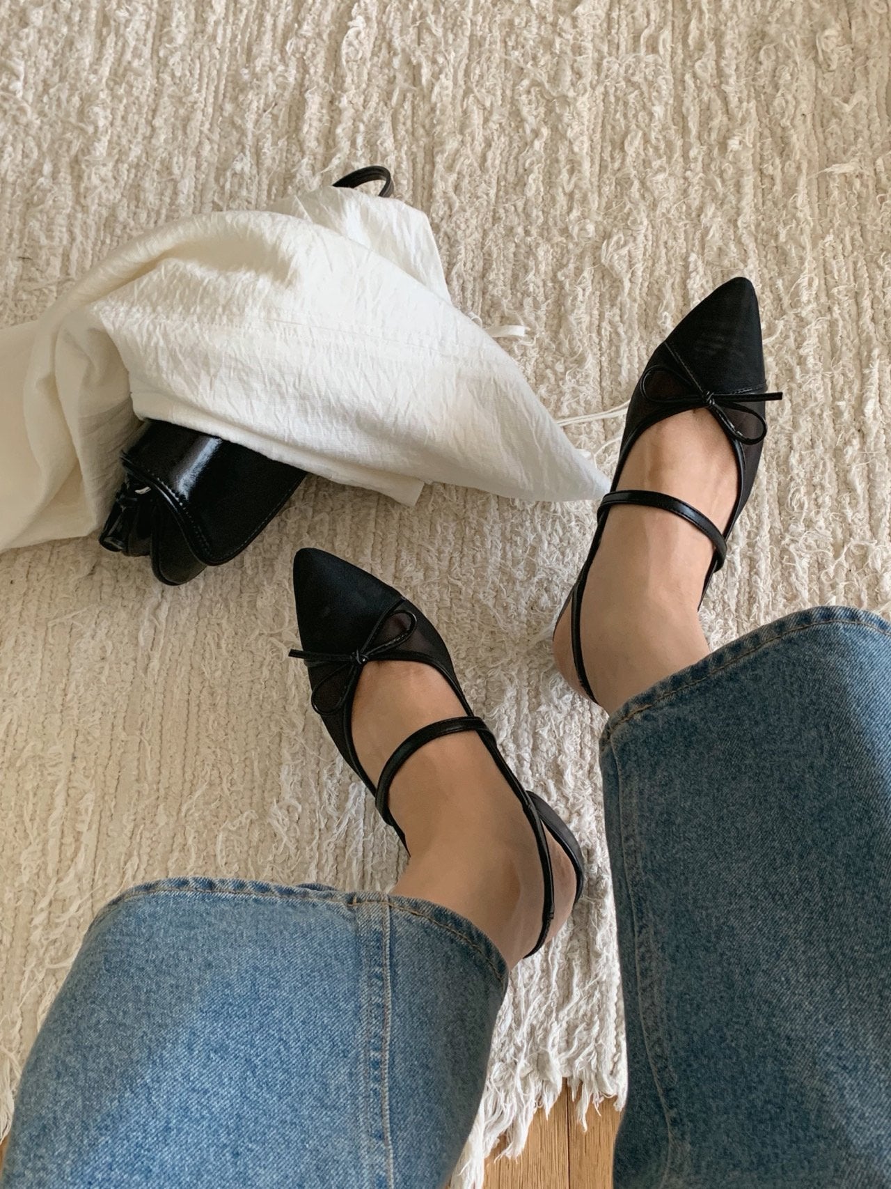 Breeze Mesh Ribbon Slingback