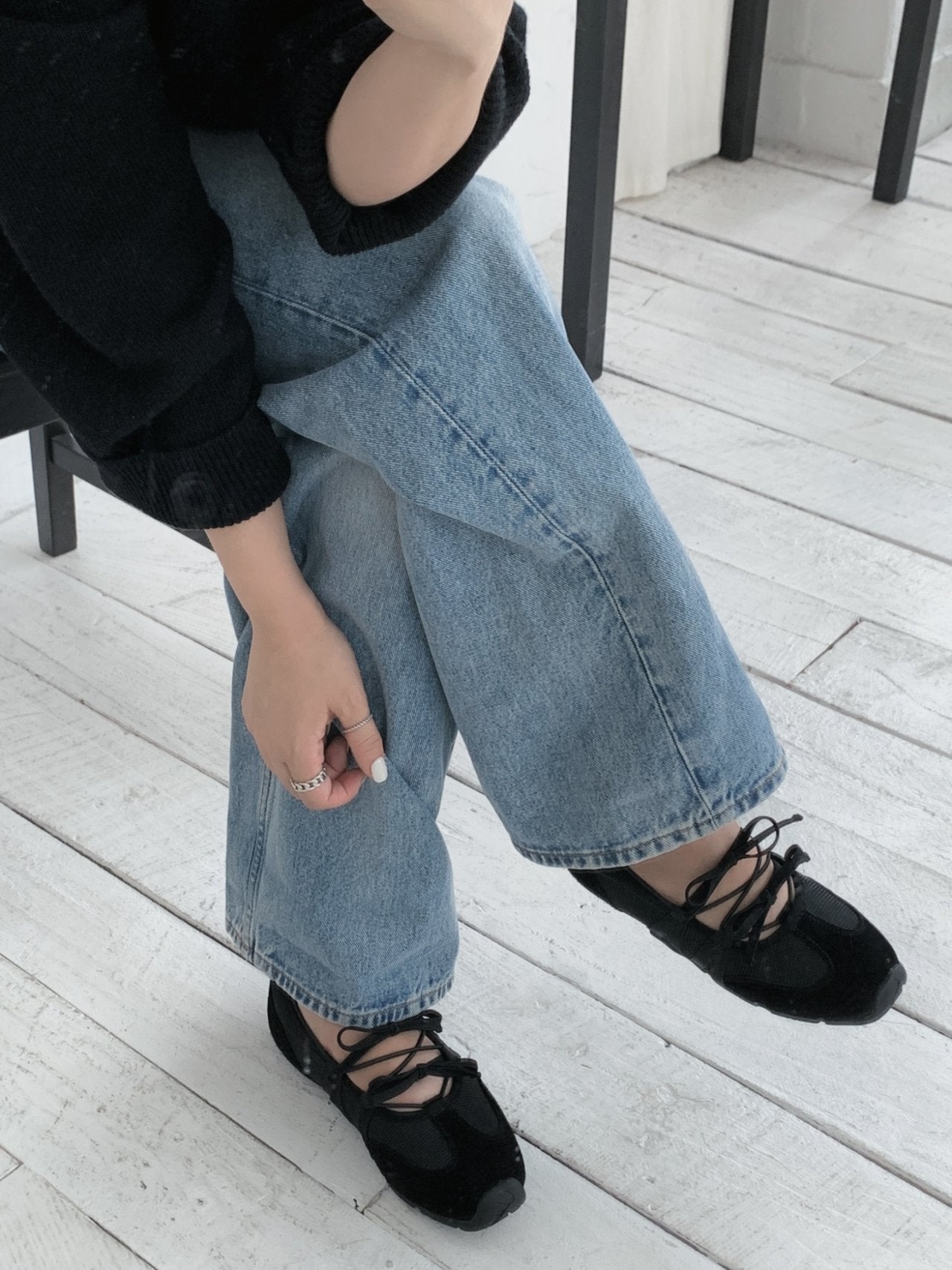 Ribbon Mood Sneakers-2col