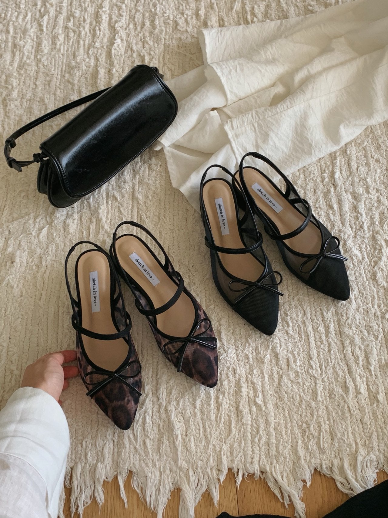 Breeze Mesh Ribbon Slingback
