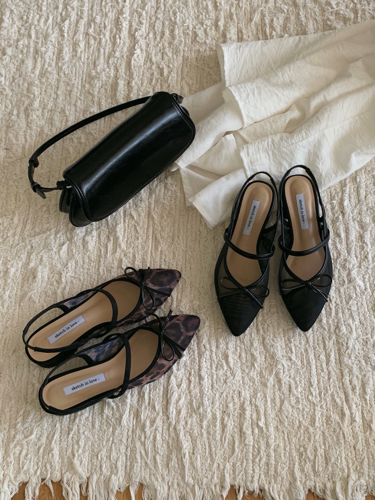 Breeze Mesh Ribbon Slingback