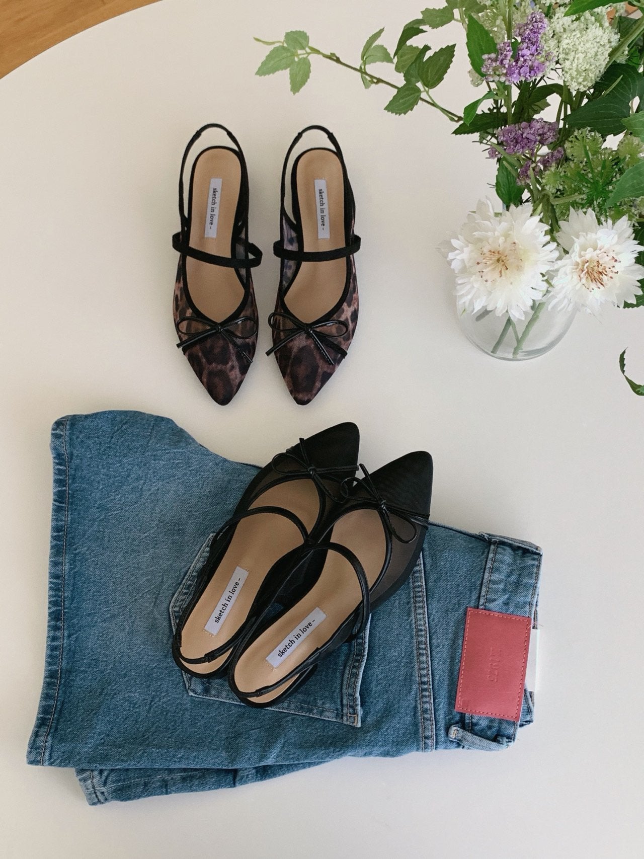 Breeze Mesh Ribbon Slingback