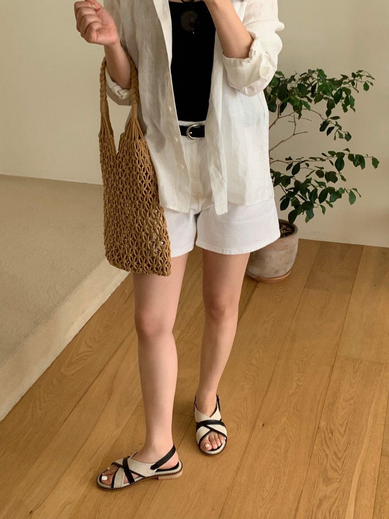 Canvas X-strap Sandal