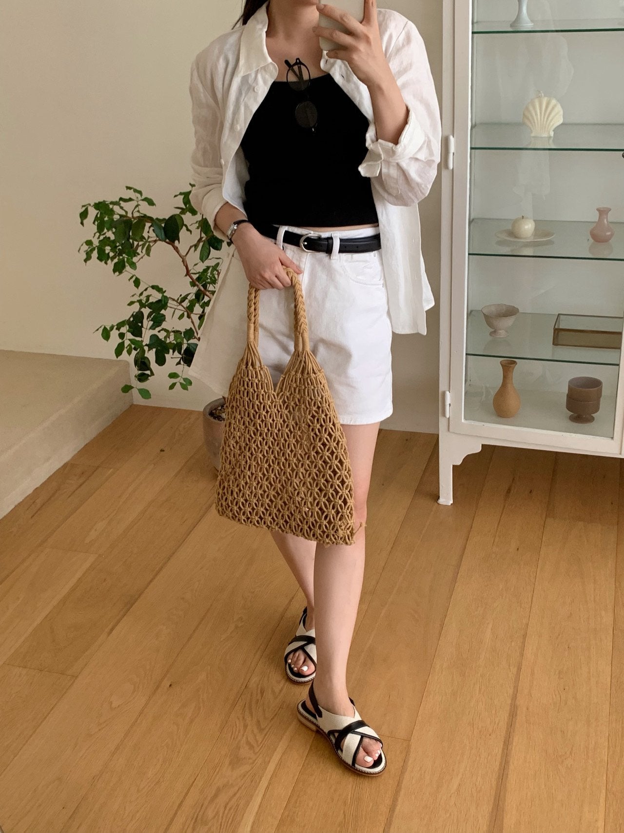 Canvas X-strap Sandal
