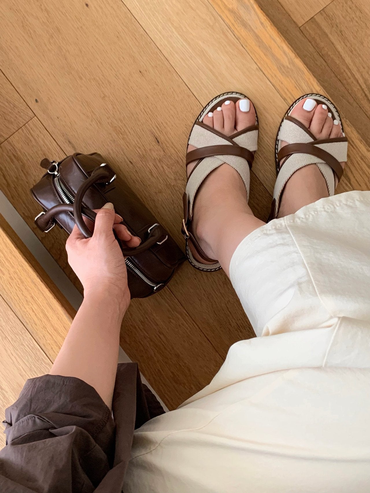 Canvas X-strap Sandal