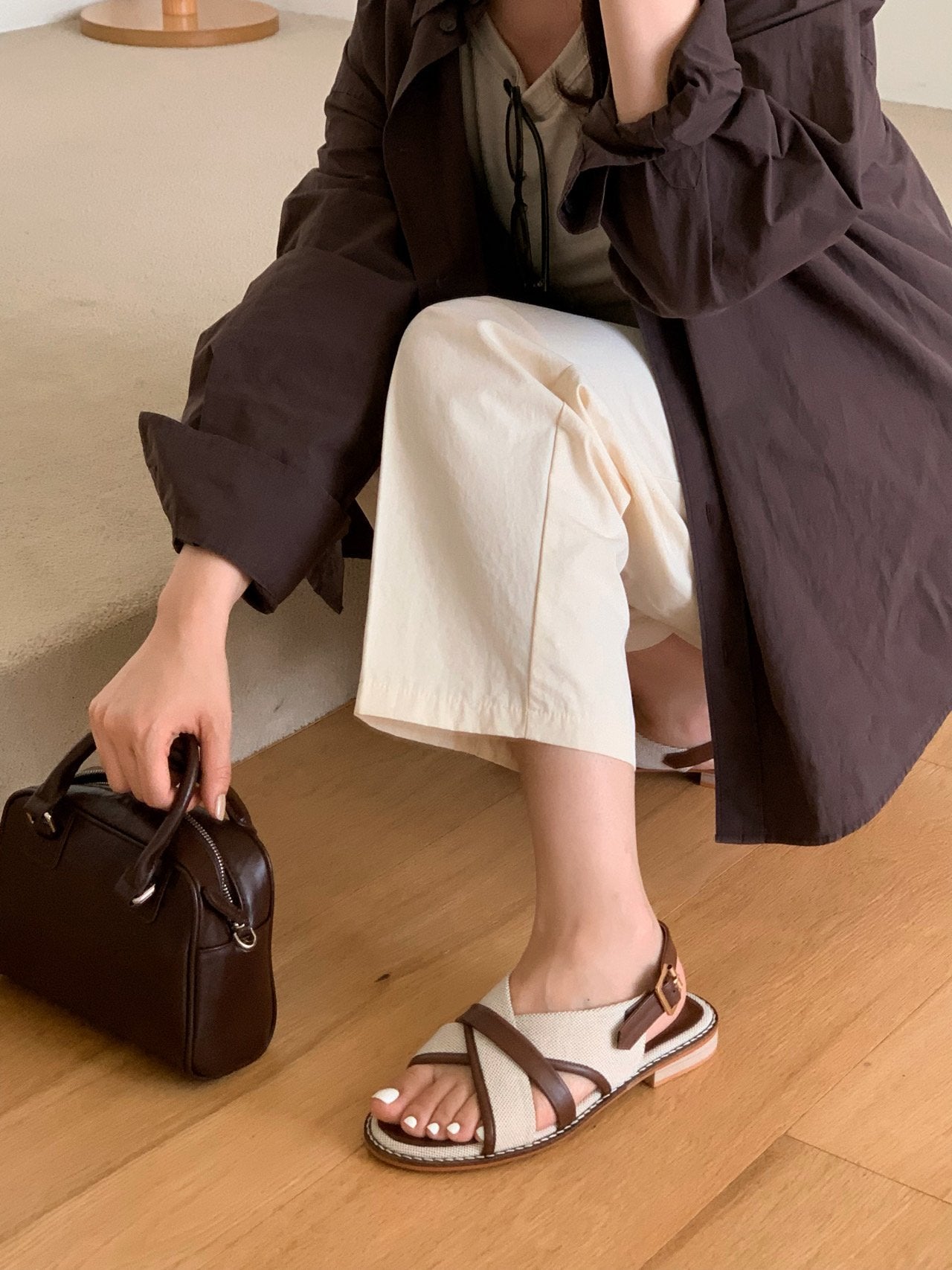 Canvas X-strap Sandal
