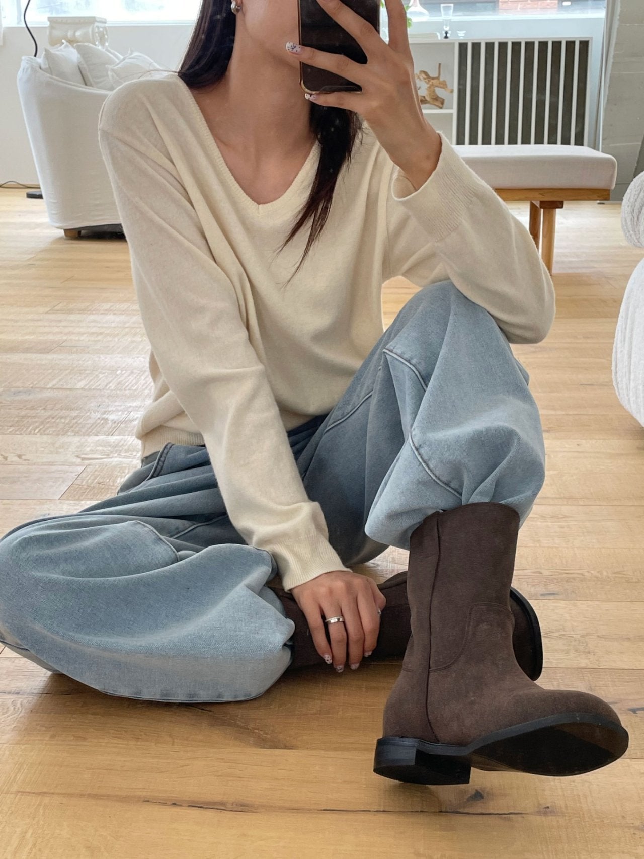 Daily Suede Middle Boots