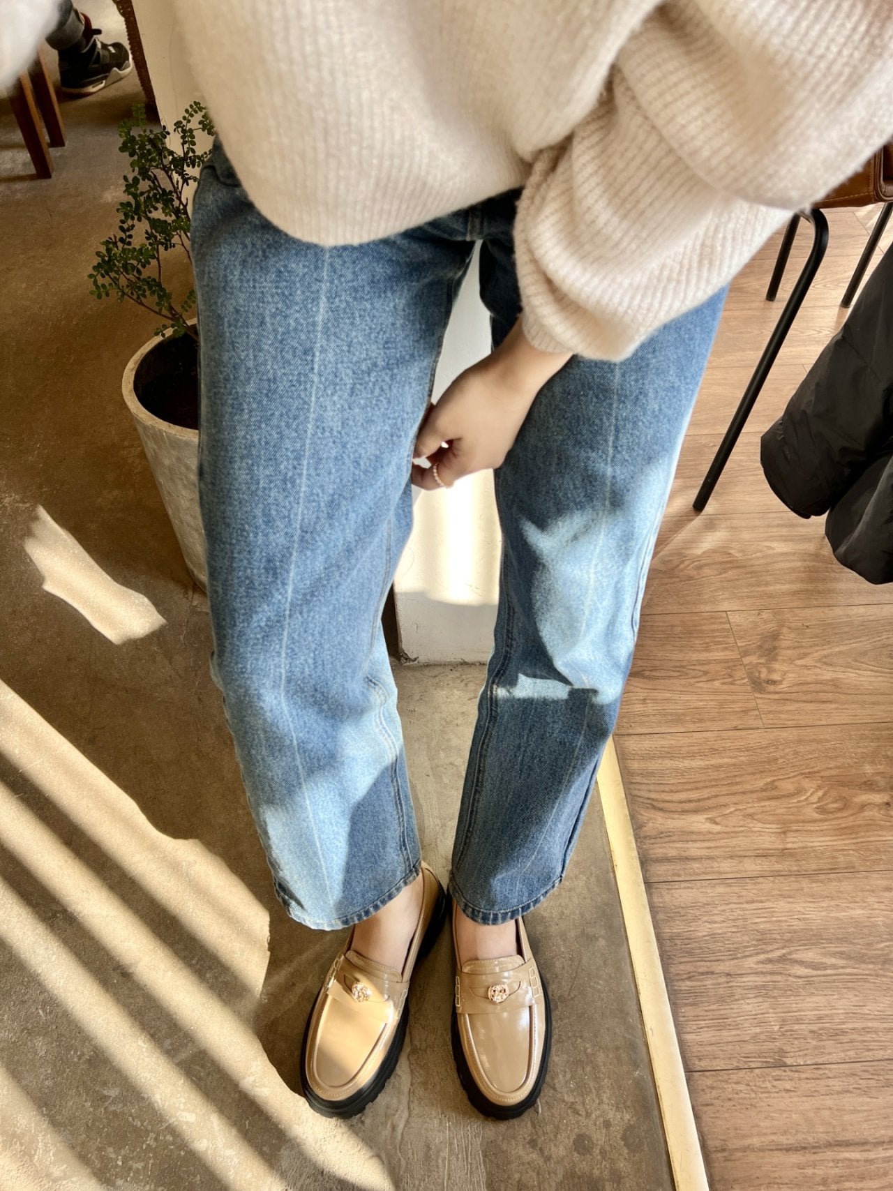 Boen platform button loafers