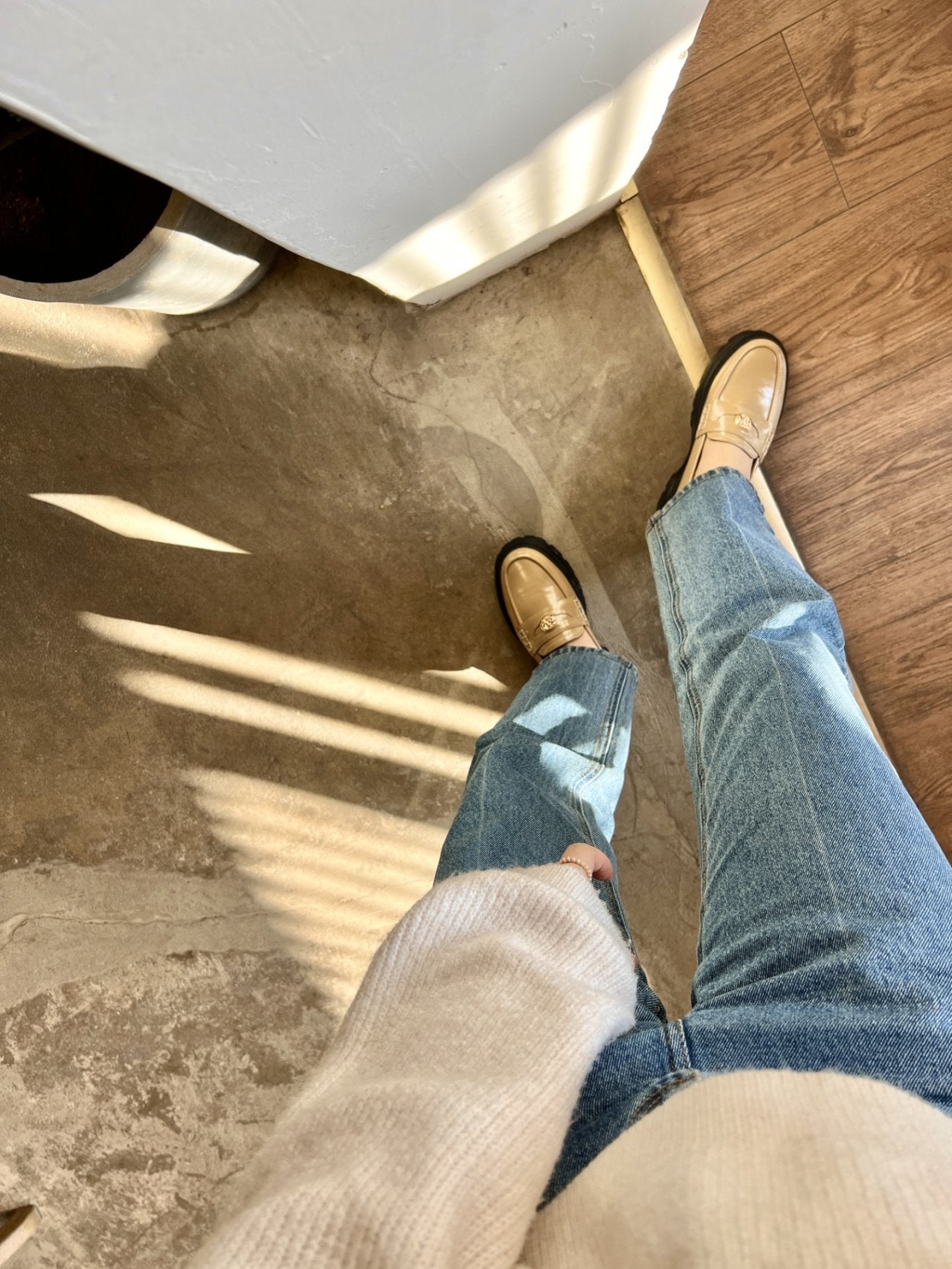 Boen platform button loafers