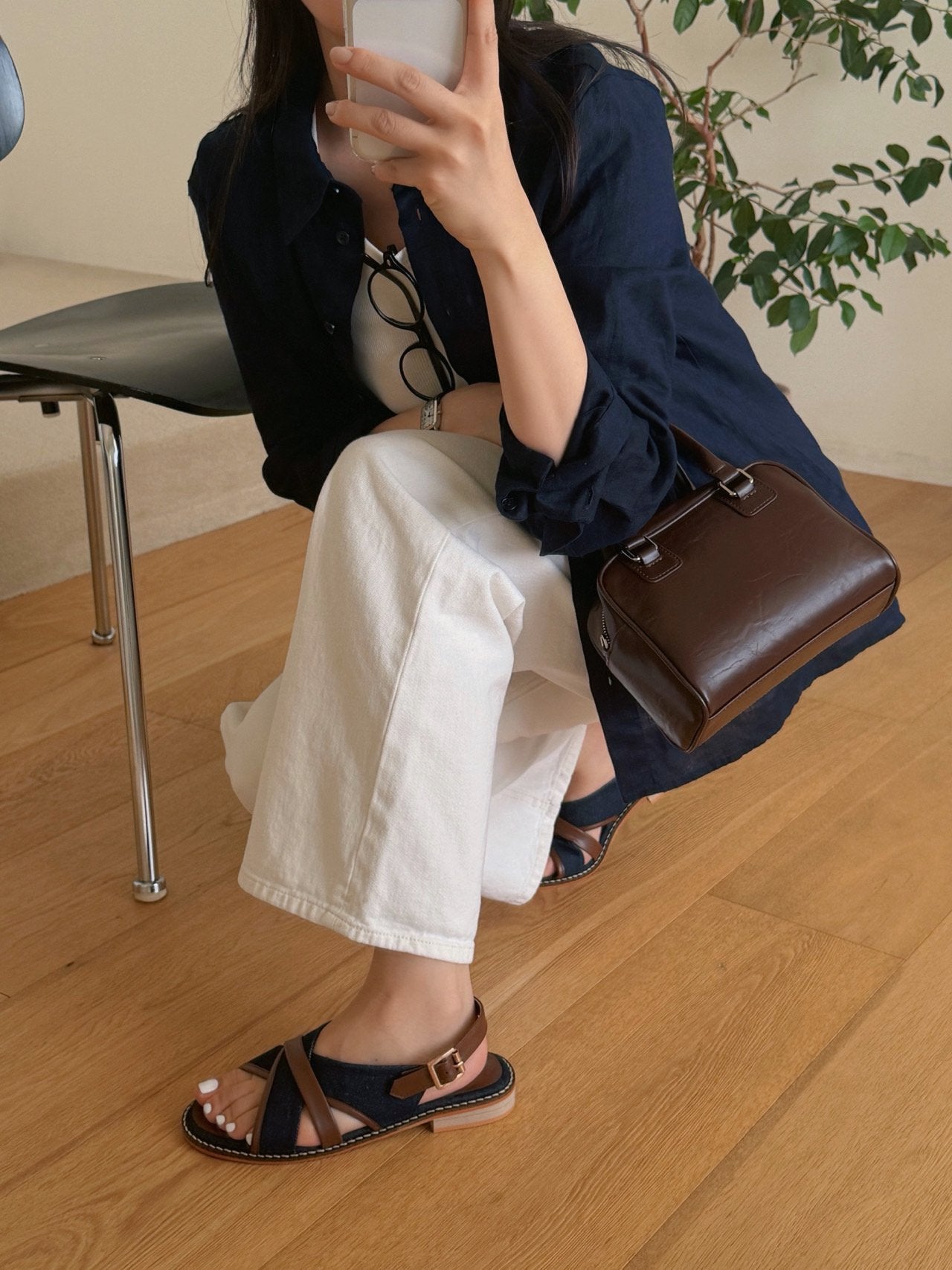 Canvas X-strap Sandal