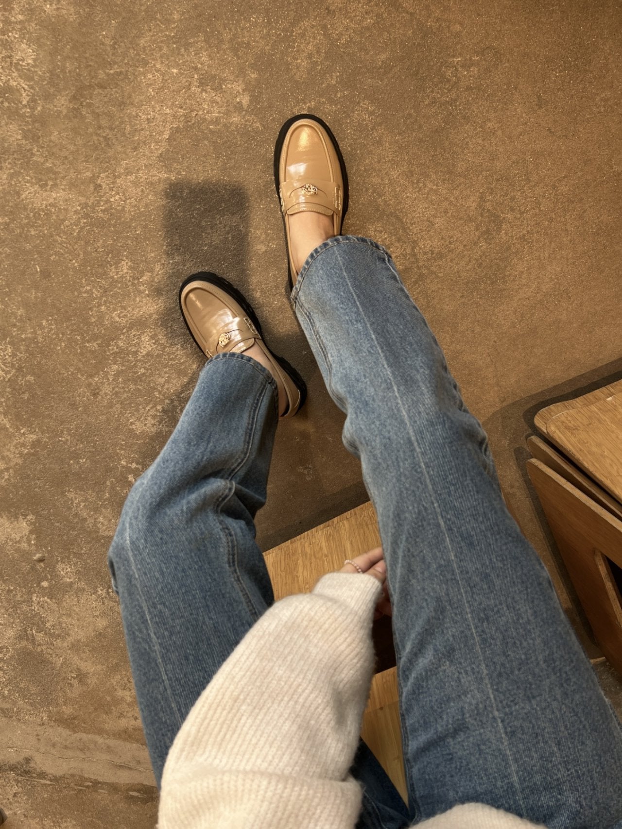 Boen platform button loafers