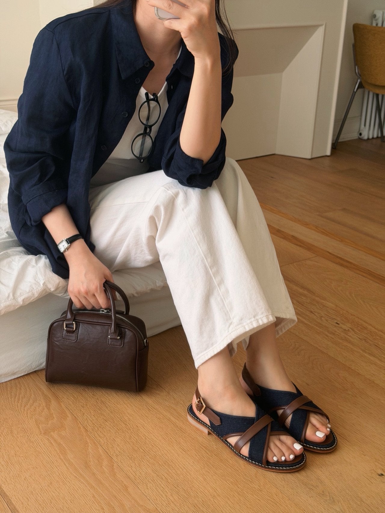Canvas X-strap Sandal