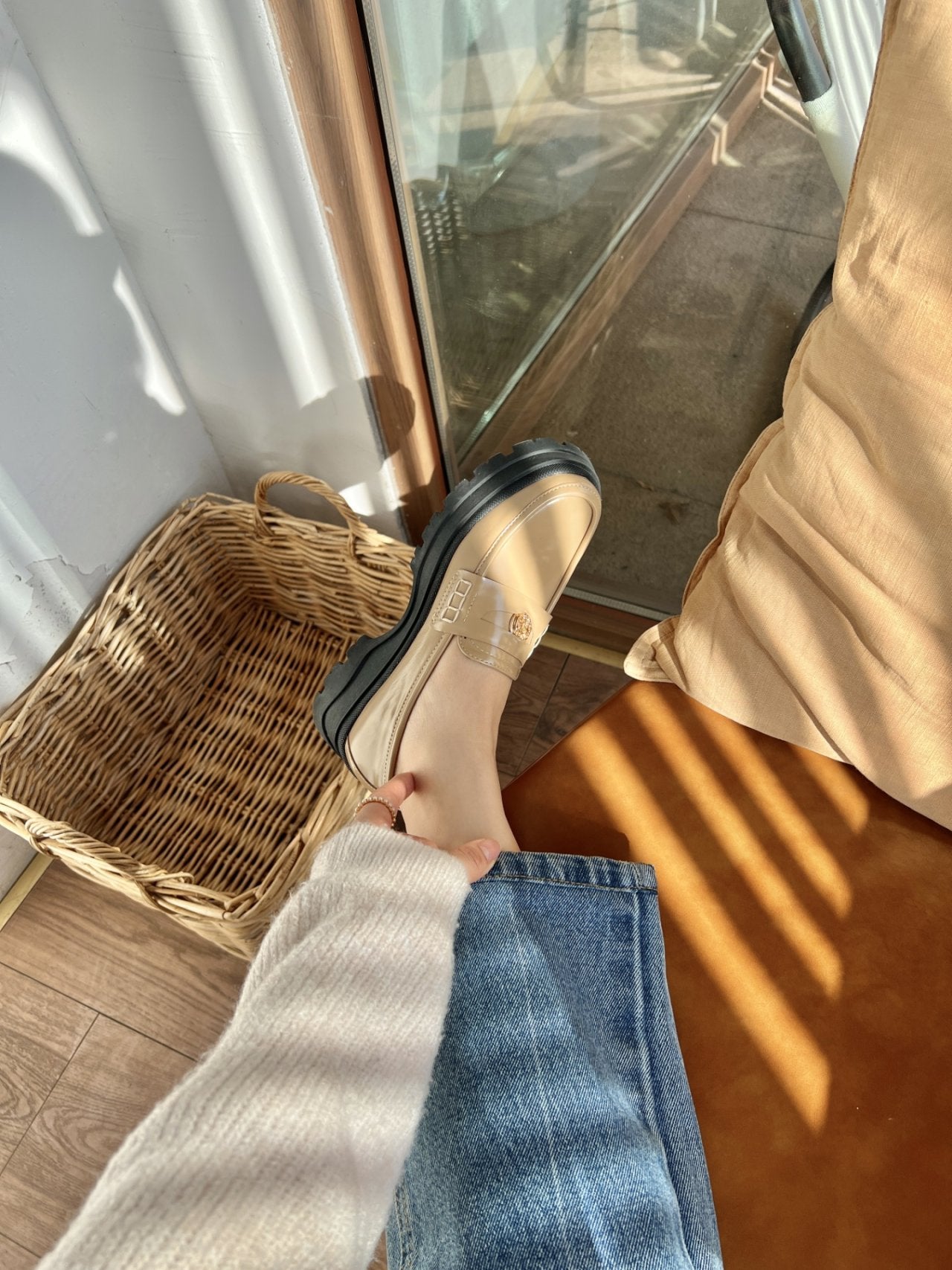 Boen platform button loafers