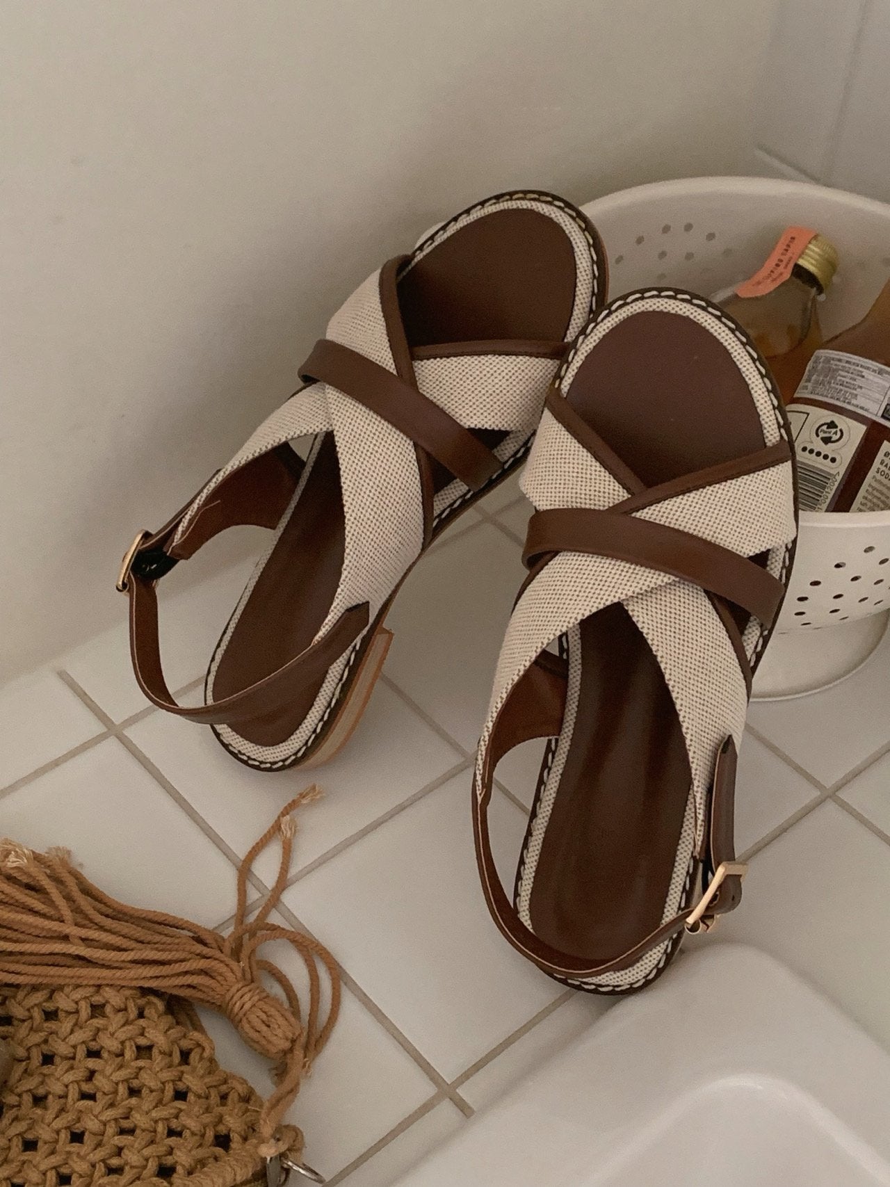 Canvas X-strap Sandal