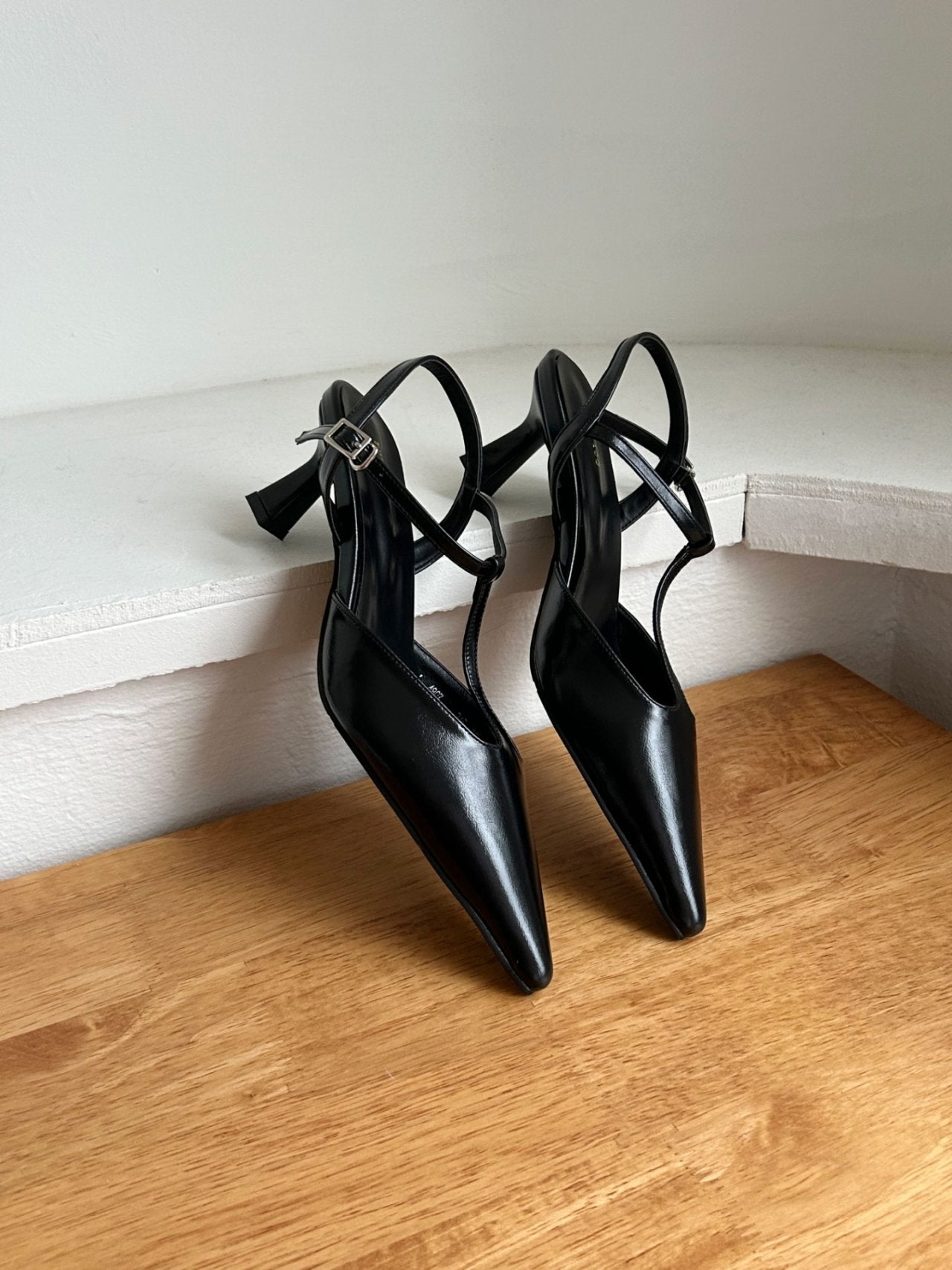 T-strap sling back