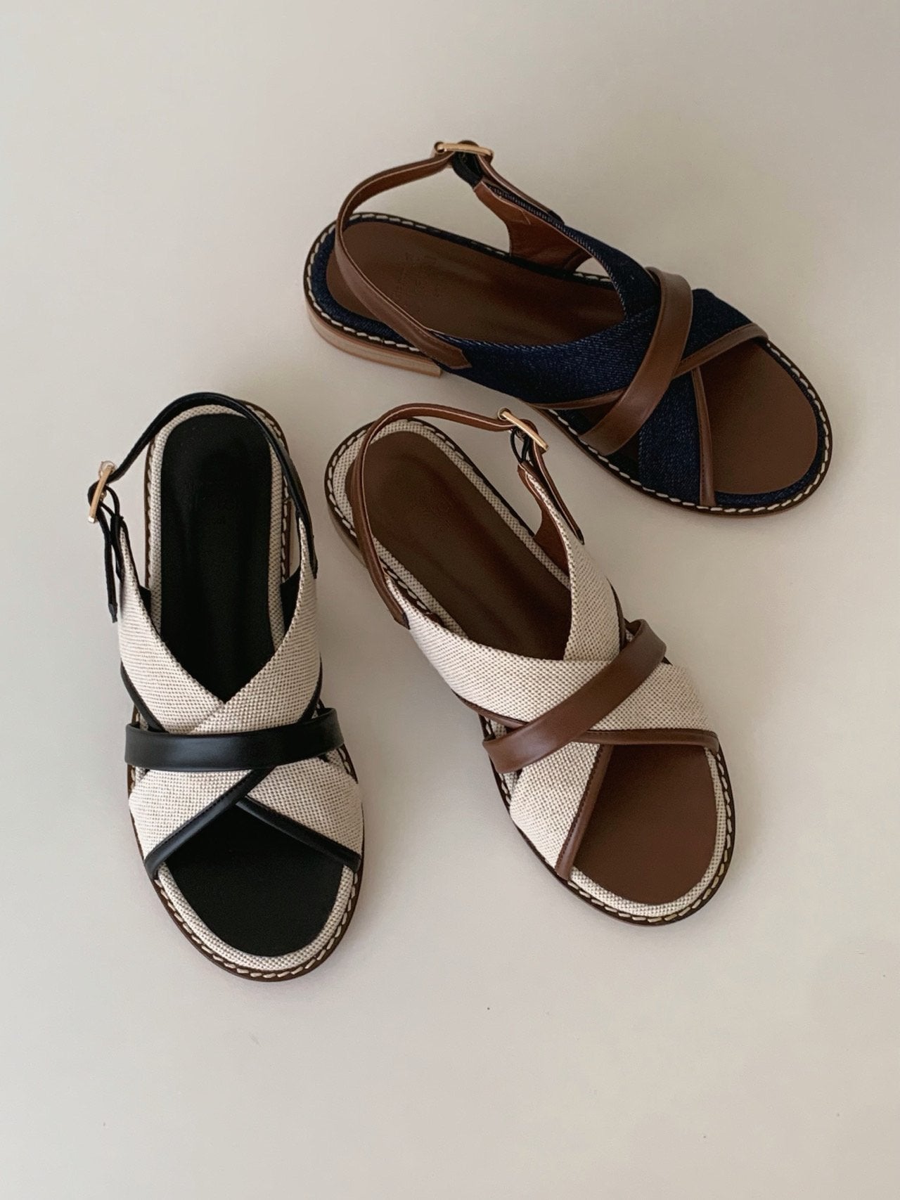 Canvas X-strap Sandal