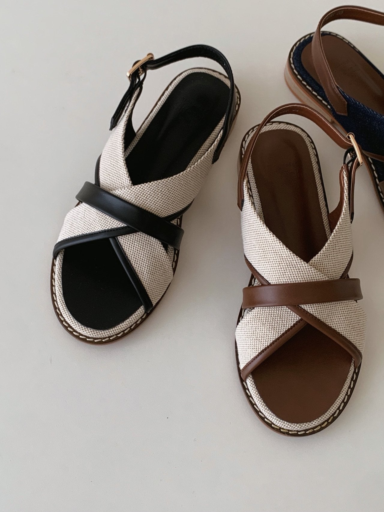 Canvas X-strap Sandal