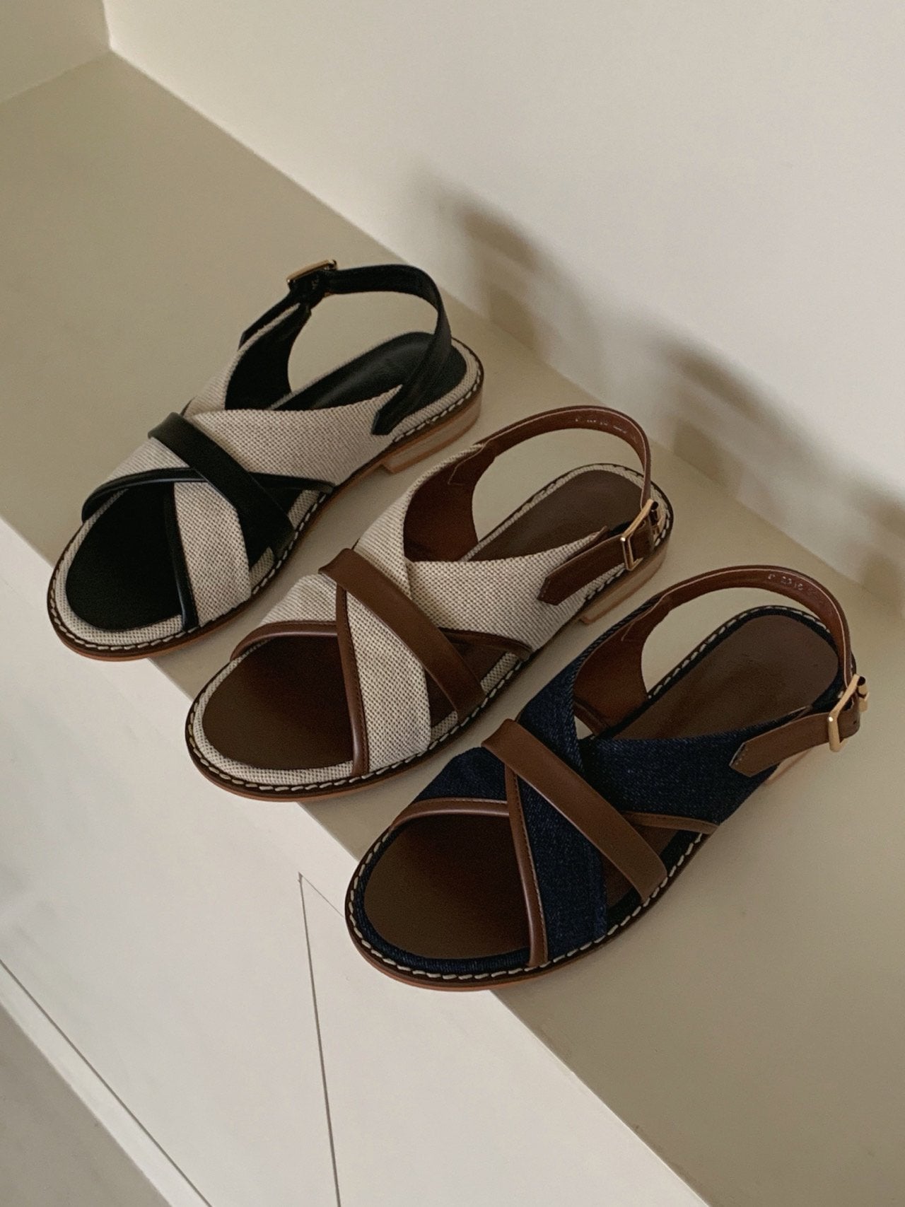 Canvas X-strap Sandal