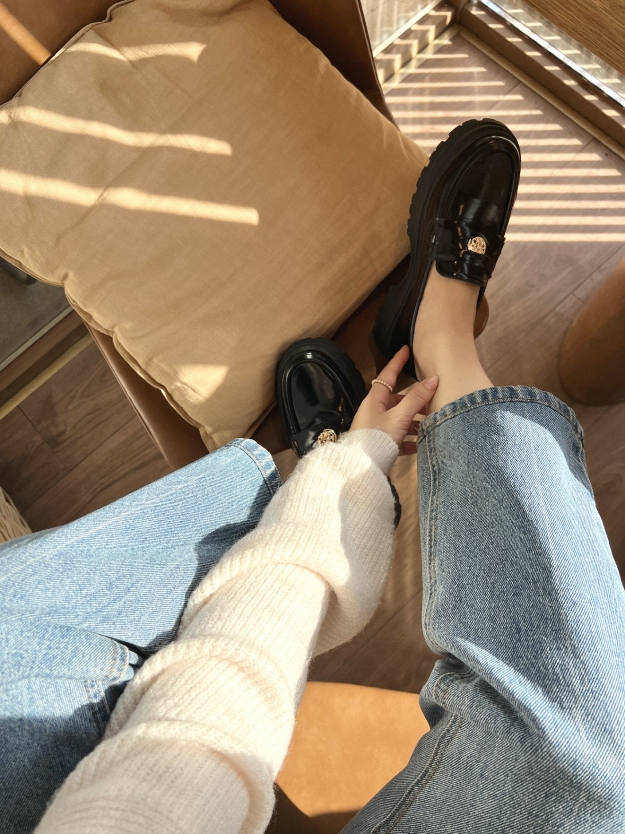 Boen platform button loafers