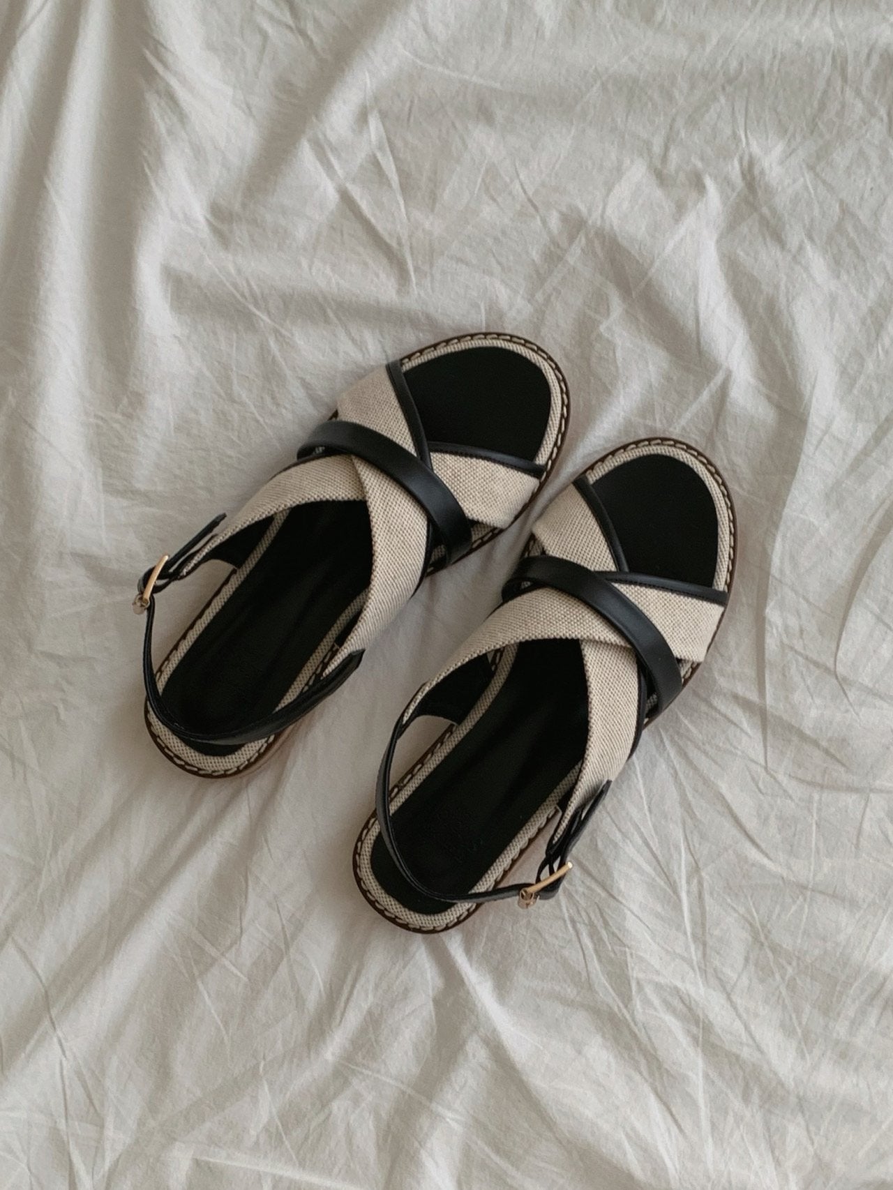 Canvas X-strap Sandal