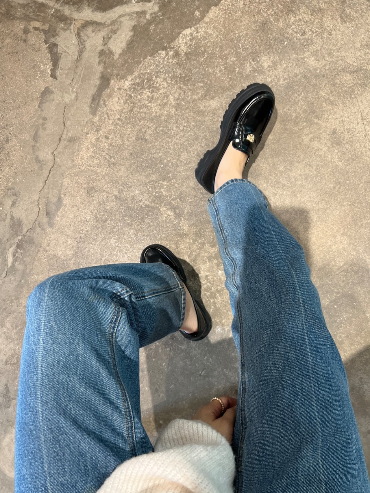 Boen platform button loafers