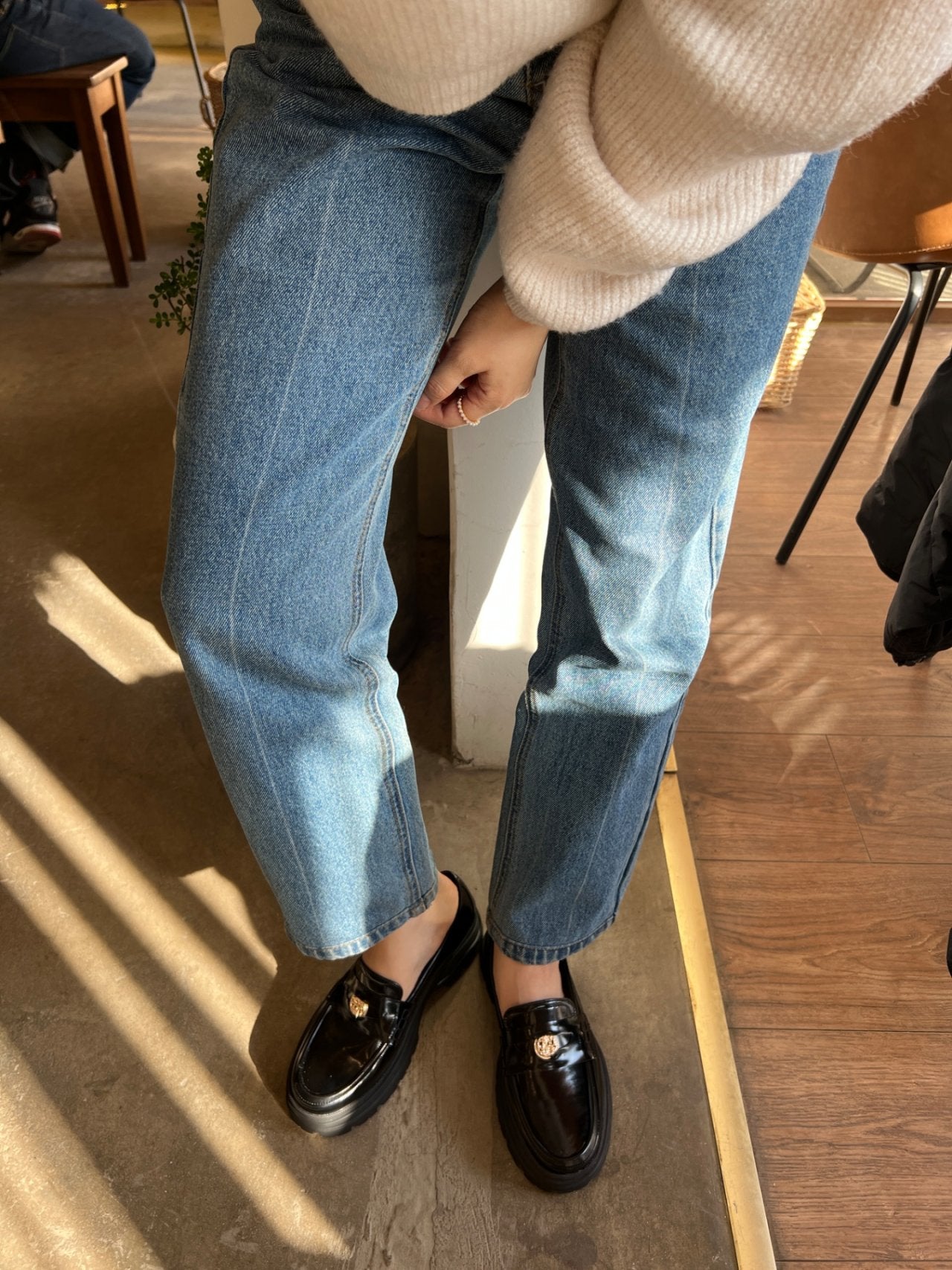 Boen platform button loafers