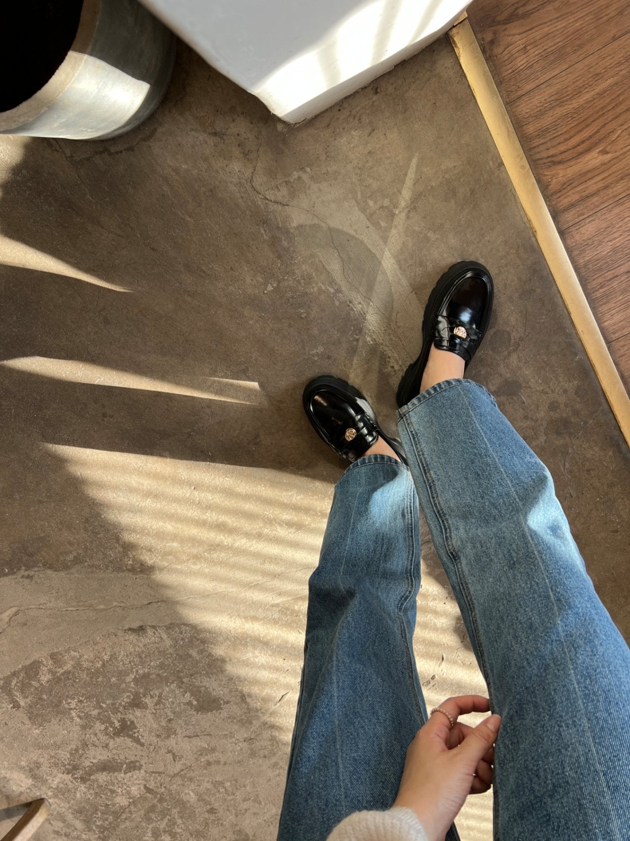 Boen platform button loafers