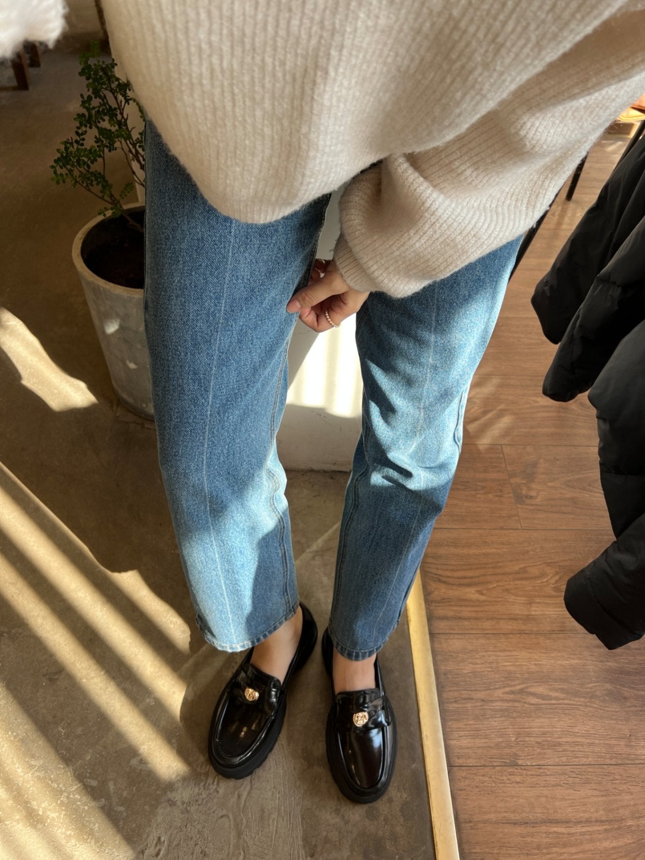 Boen platform button loafers