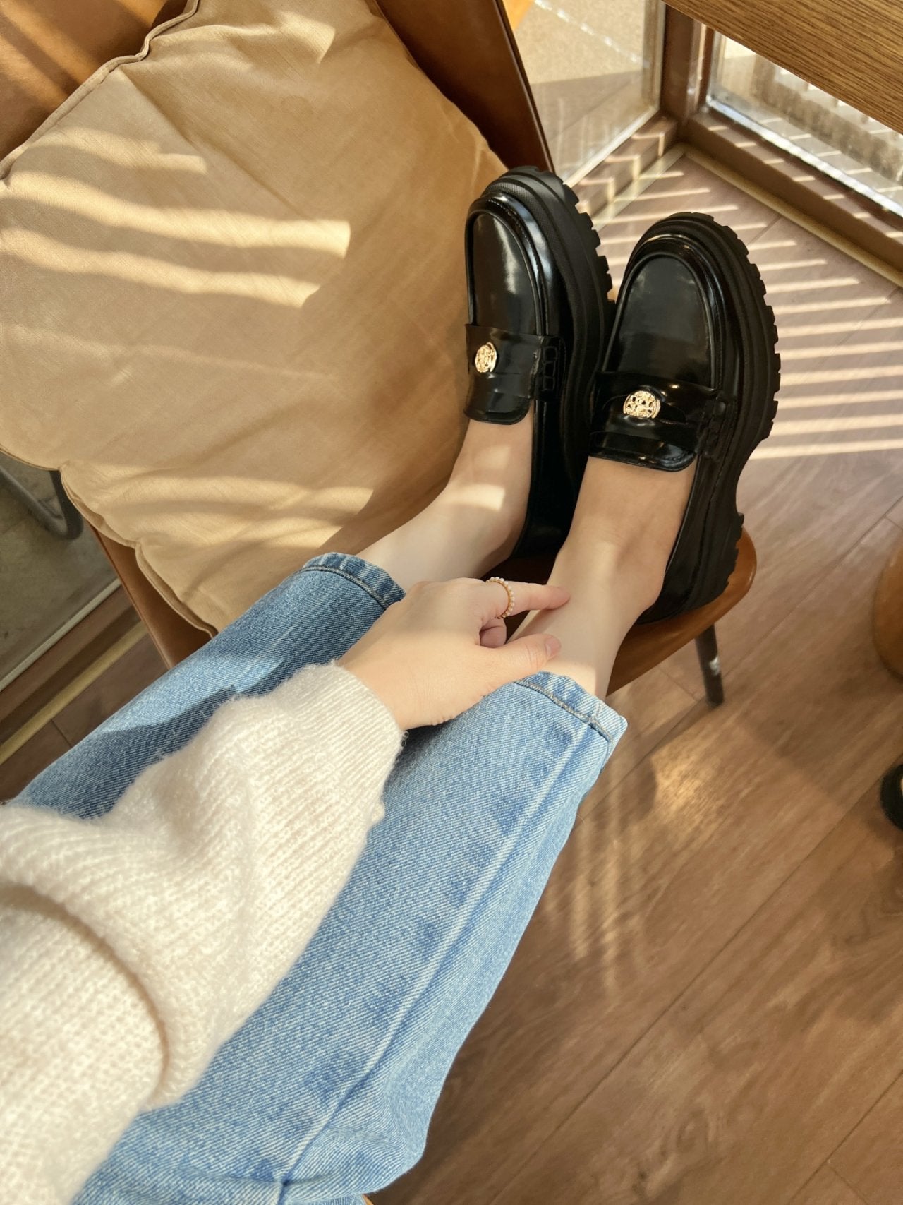 Boen platform button loafers