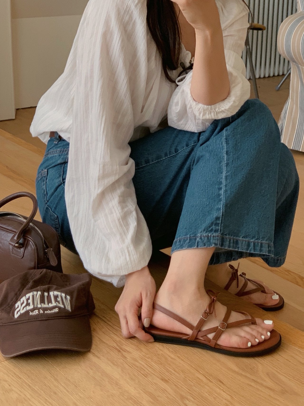 Monet Ribbon Sandals