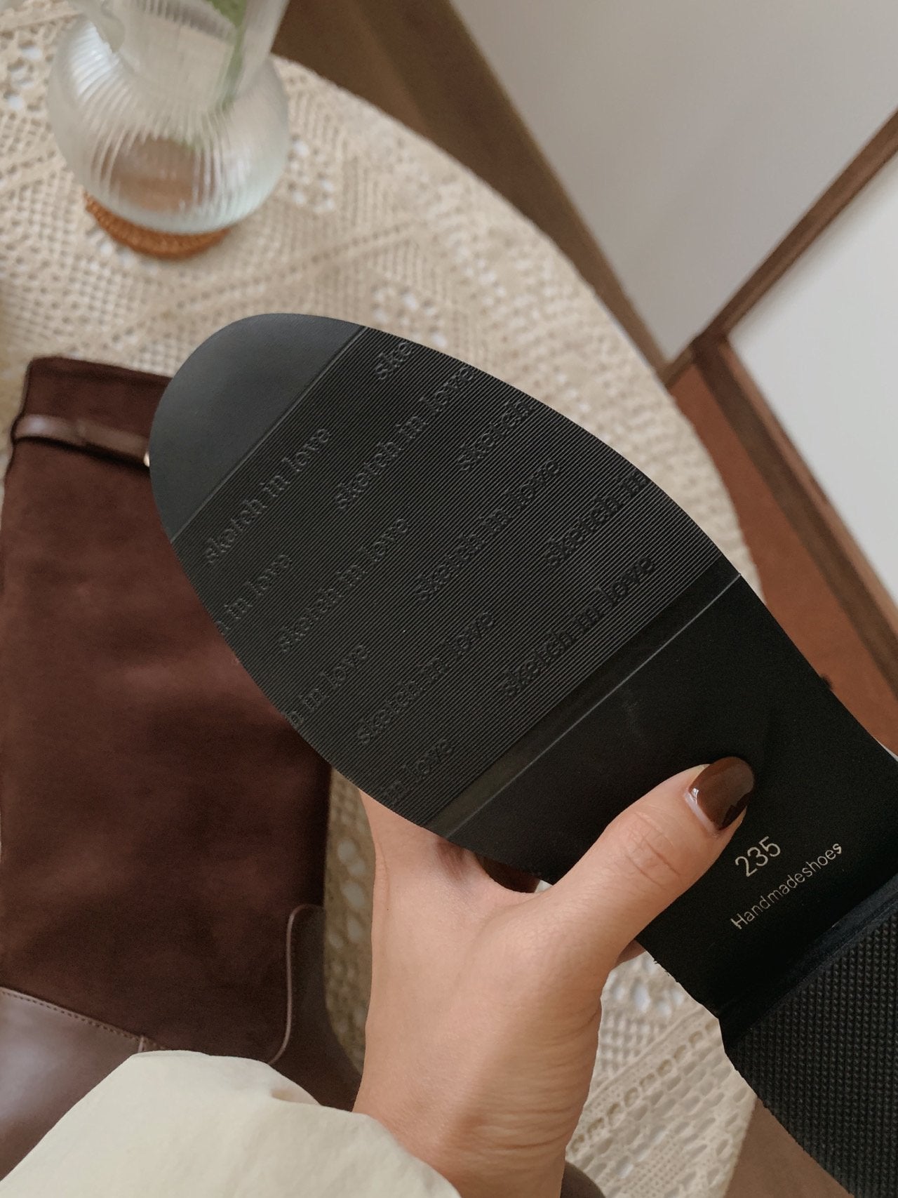 Hazel suede belted long boots-2col