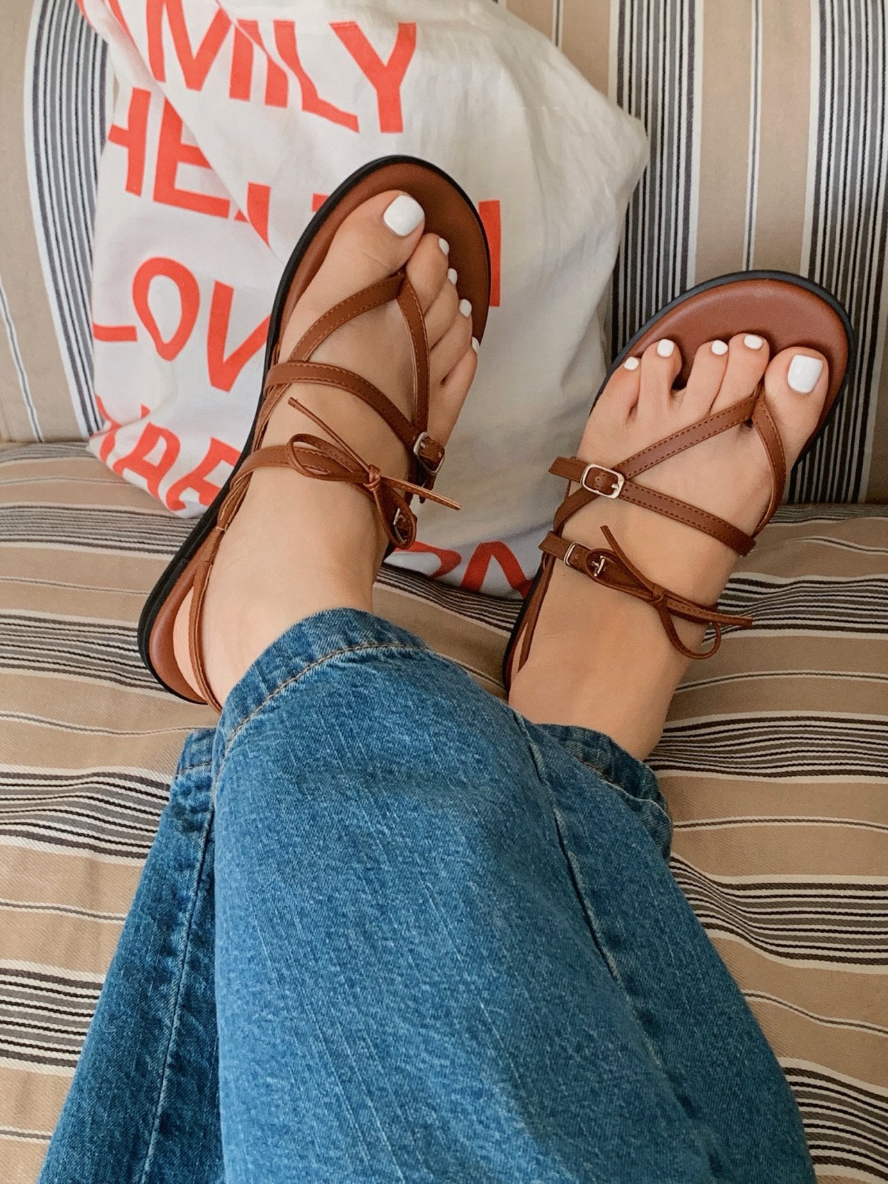 Monet Ribbon Sandals