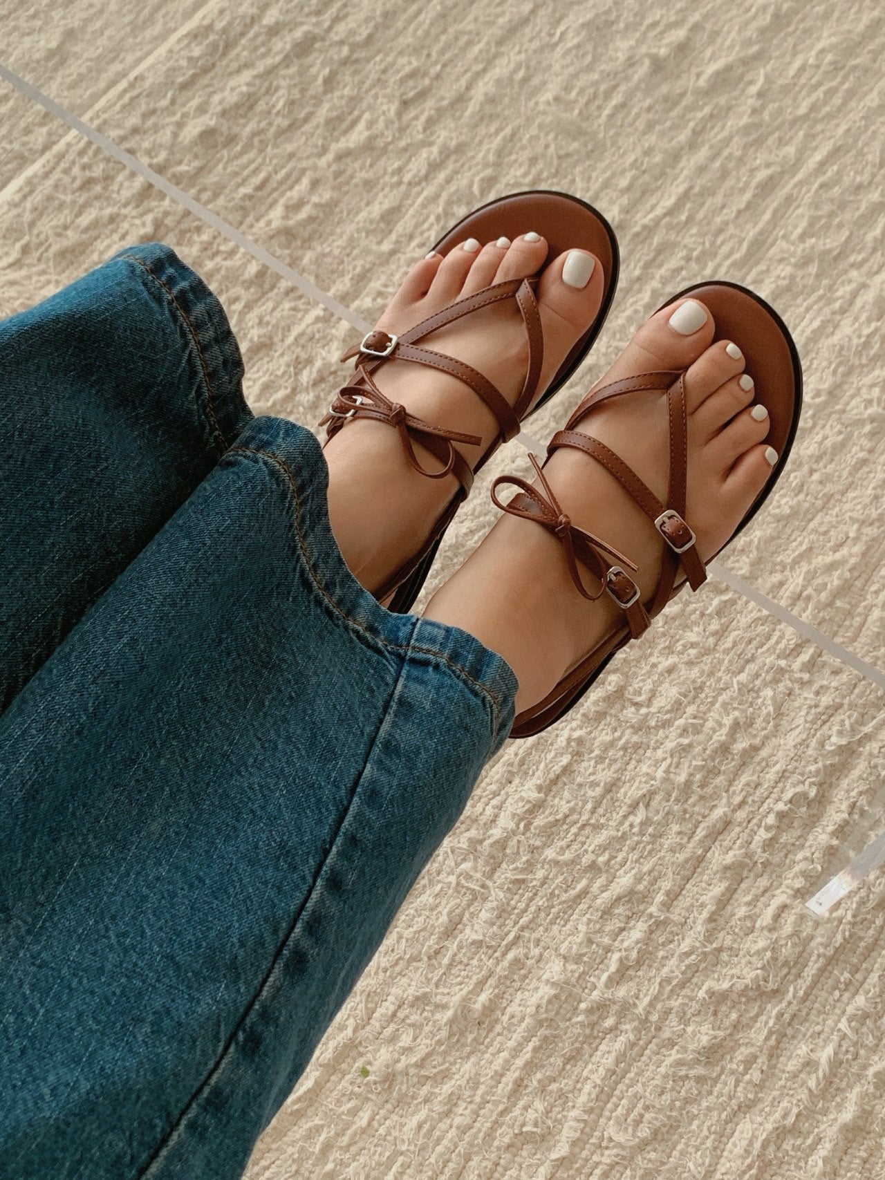 Monet Ribbon Sandals